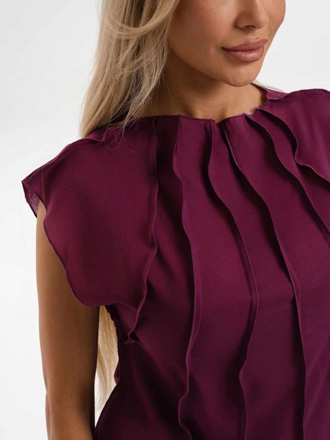 Блузка из шифона цвета слива Jetty(фото5)