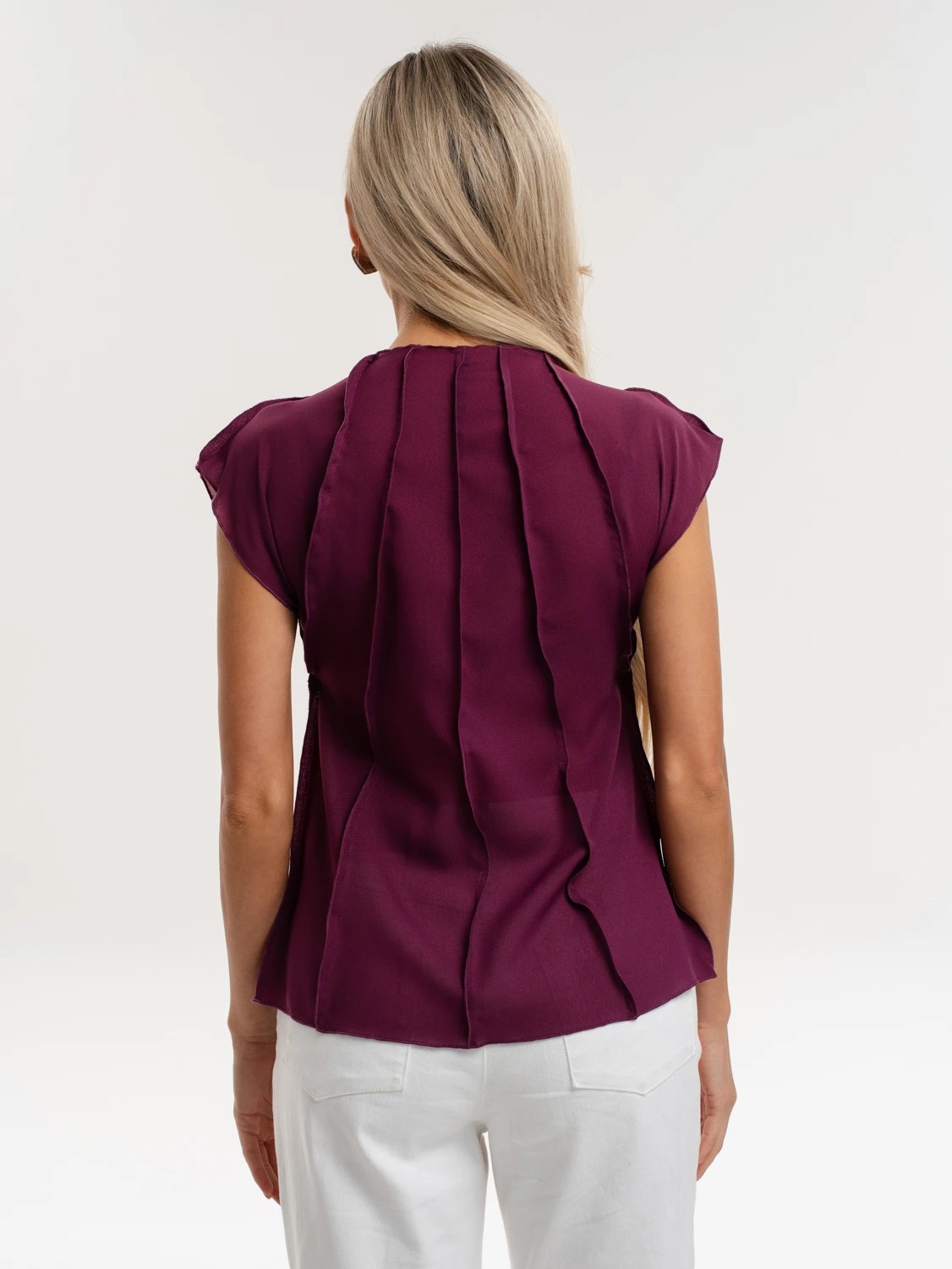Блузка из шифона цвета слива Jetty(фото6)