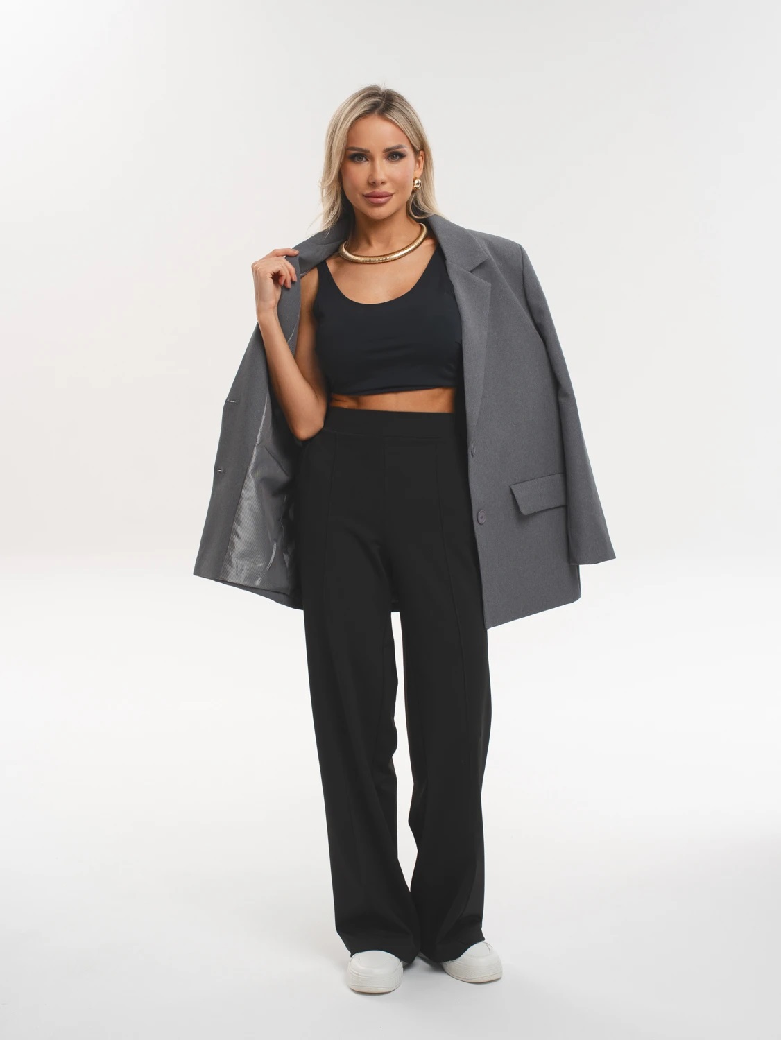 Топ чёрный трикотажный Jetty(фото3)