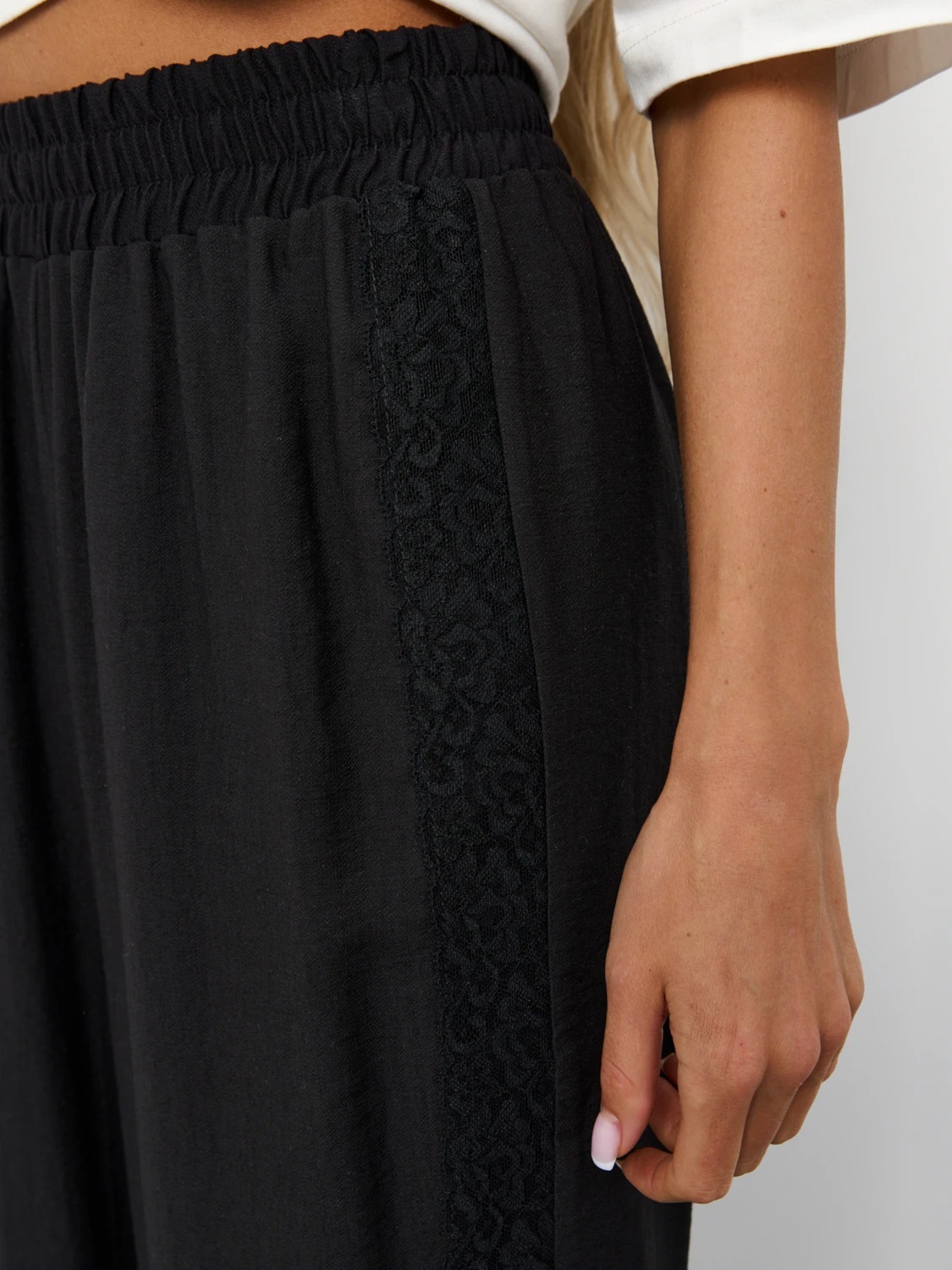 Брюки широкие чёрные Jetty(фото5)