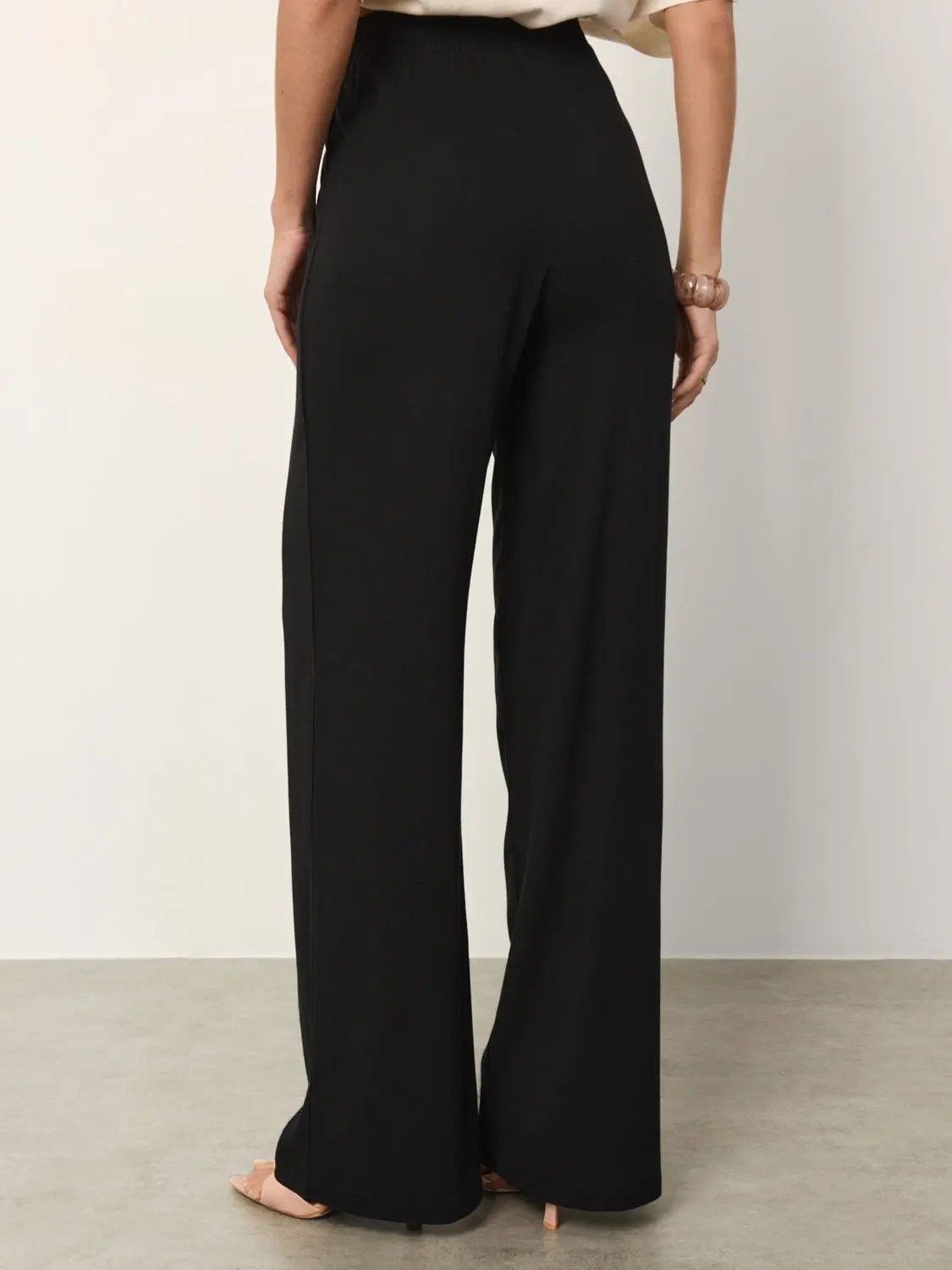 Брюки широкие чёрные с карманами Jetty(фото7)