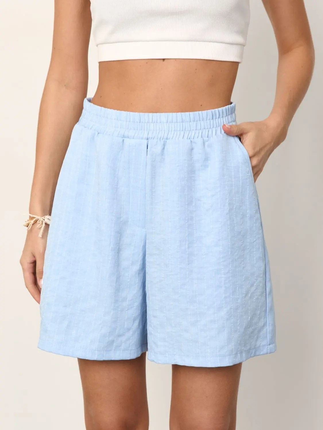 Шорты голубые в полоску Jetty(фото7)