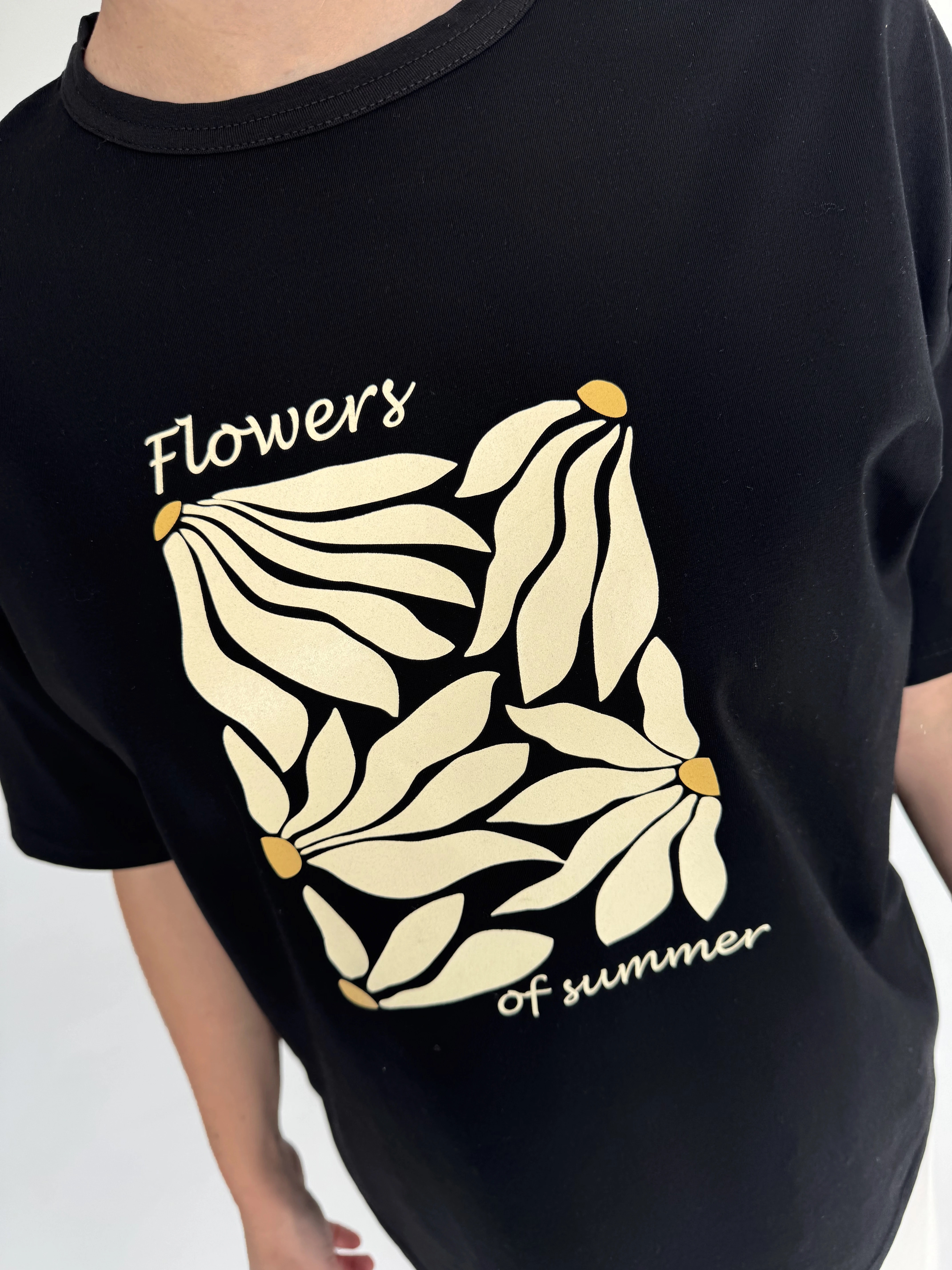 Футболка трикотажная чёрная с печатным принтом Jetty(фото4)