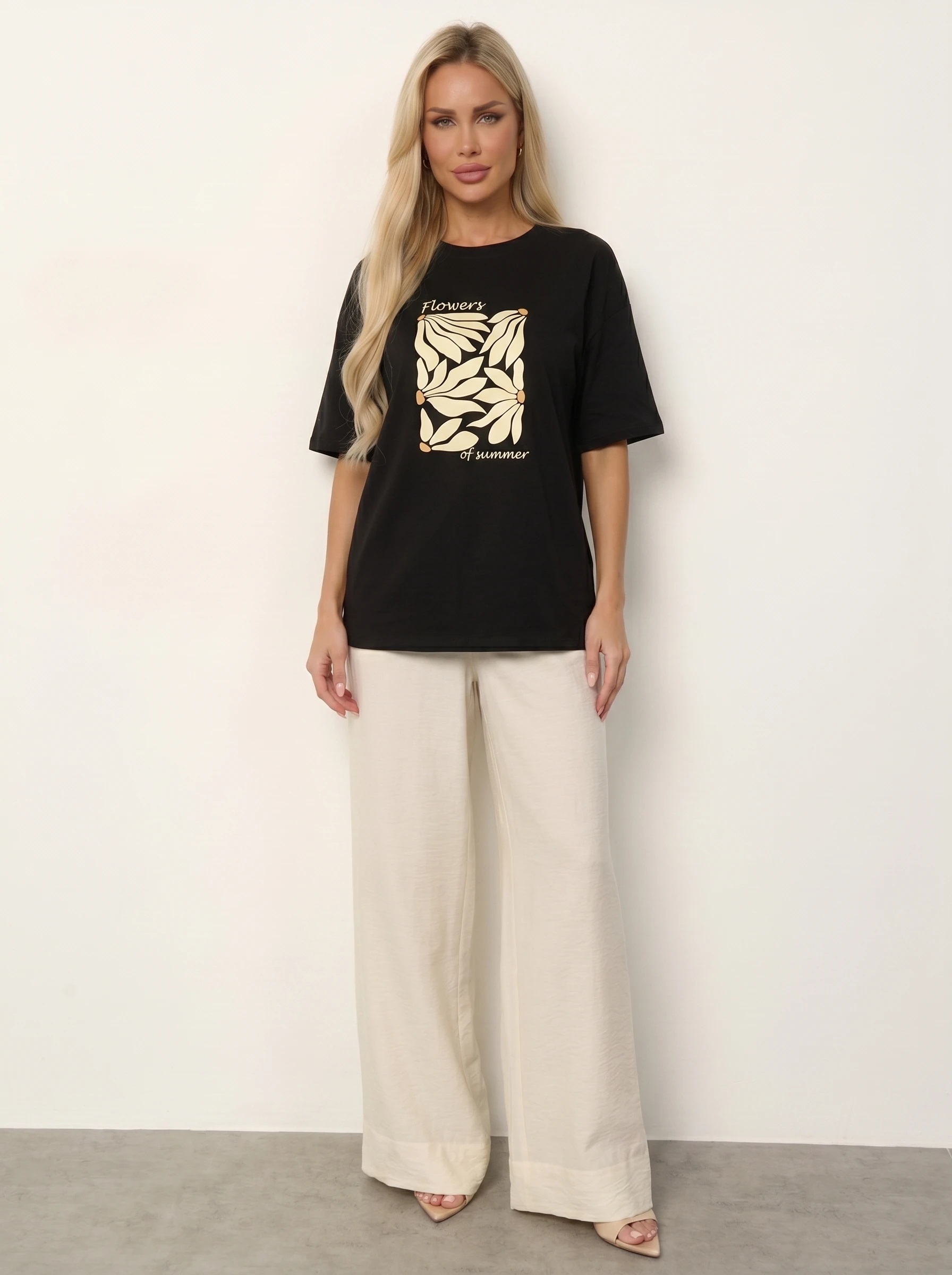 Футболка трикотажная чёрная с печатным принтом Jetty(фото2)