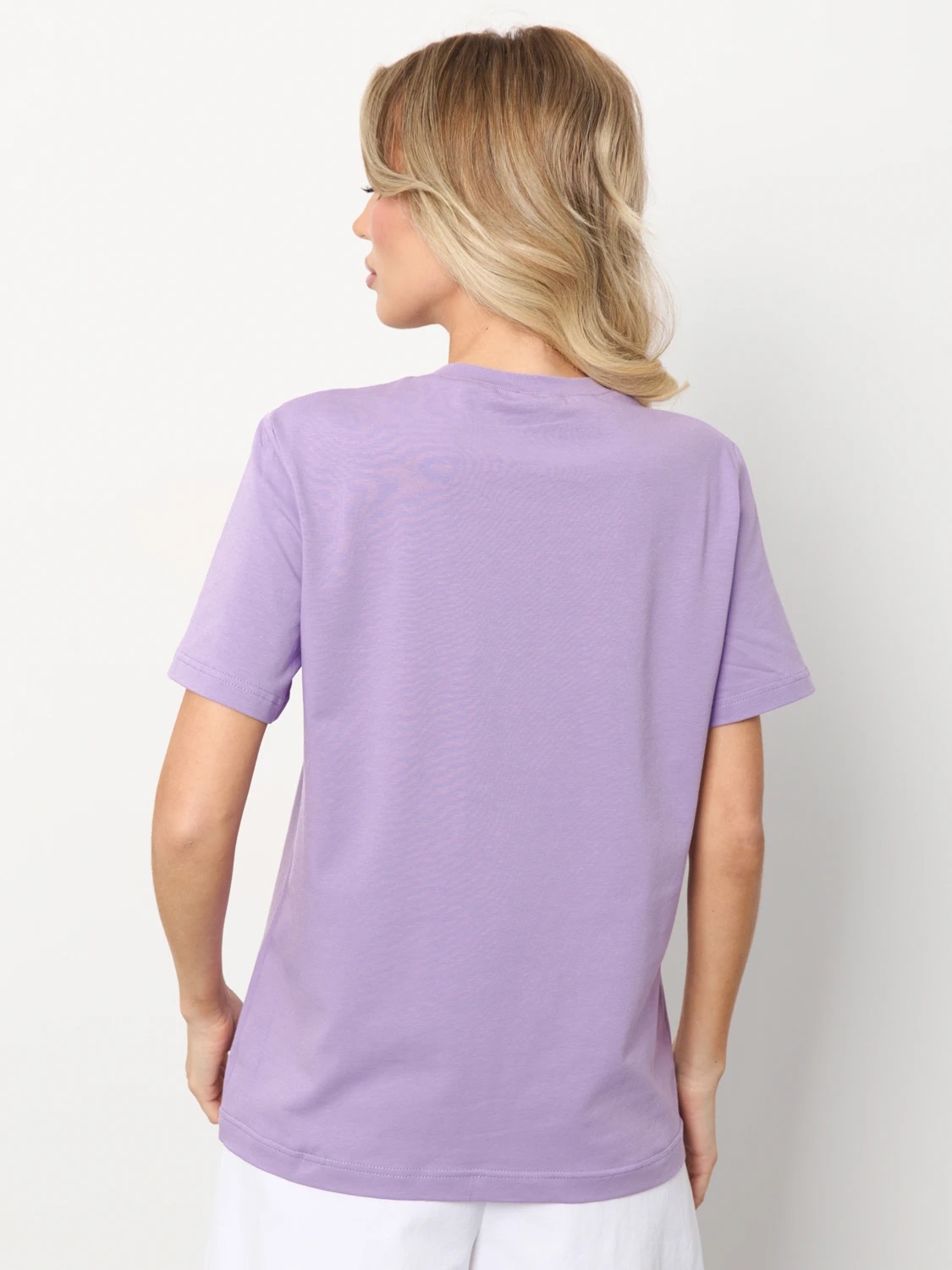 Футболка трикотажная сиреневая с принтом Jetty(фото6)