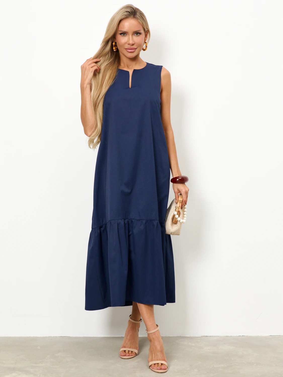 Платье без рукавов тёмно-синего цвета Jetty(фото6)