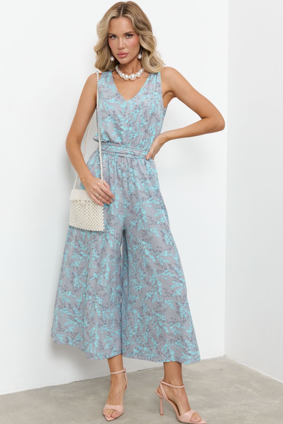 Комбинезон с широкими брюками-палаццо Jetty