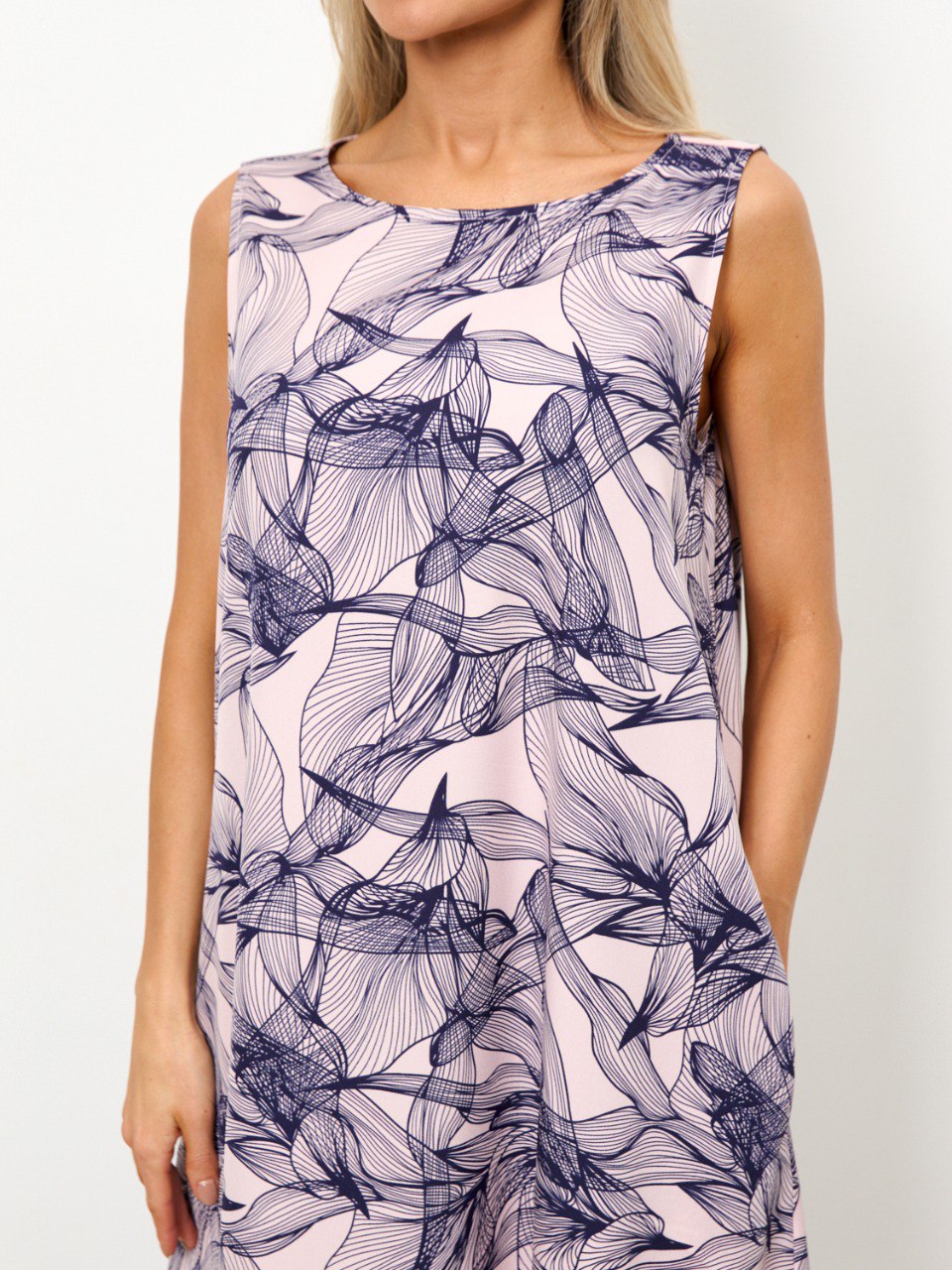 Платье макси розовое с принтом Jetty(фото7)