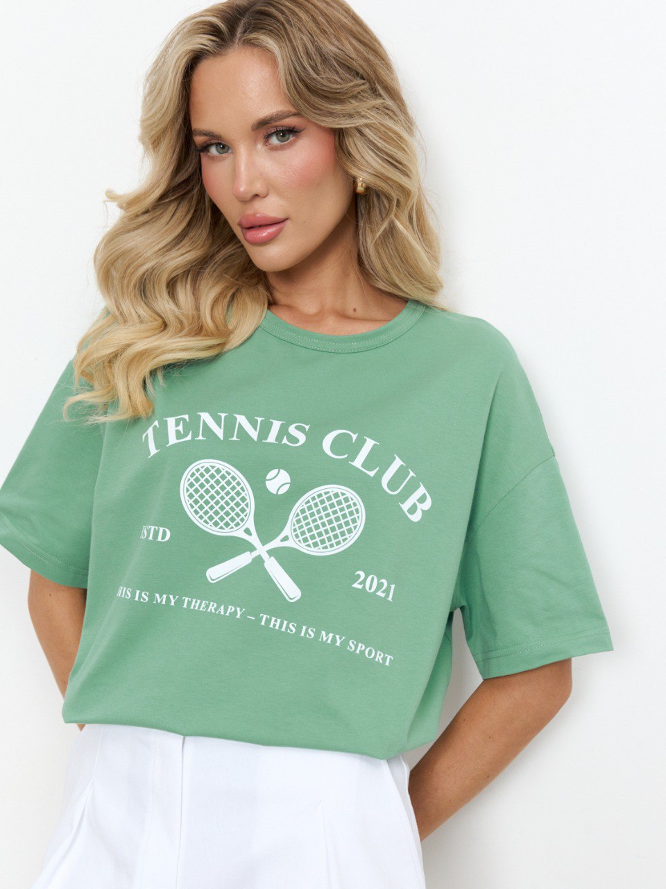 Футболка трикотажная оливкового цвета с печатным принтом Jetty(фото3)