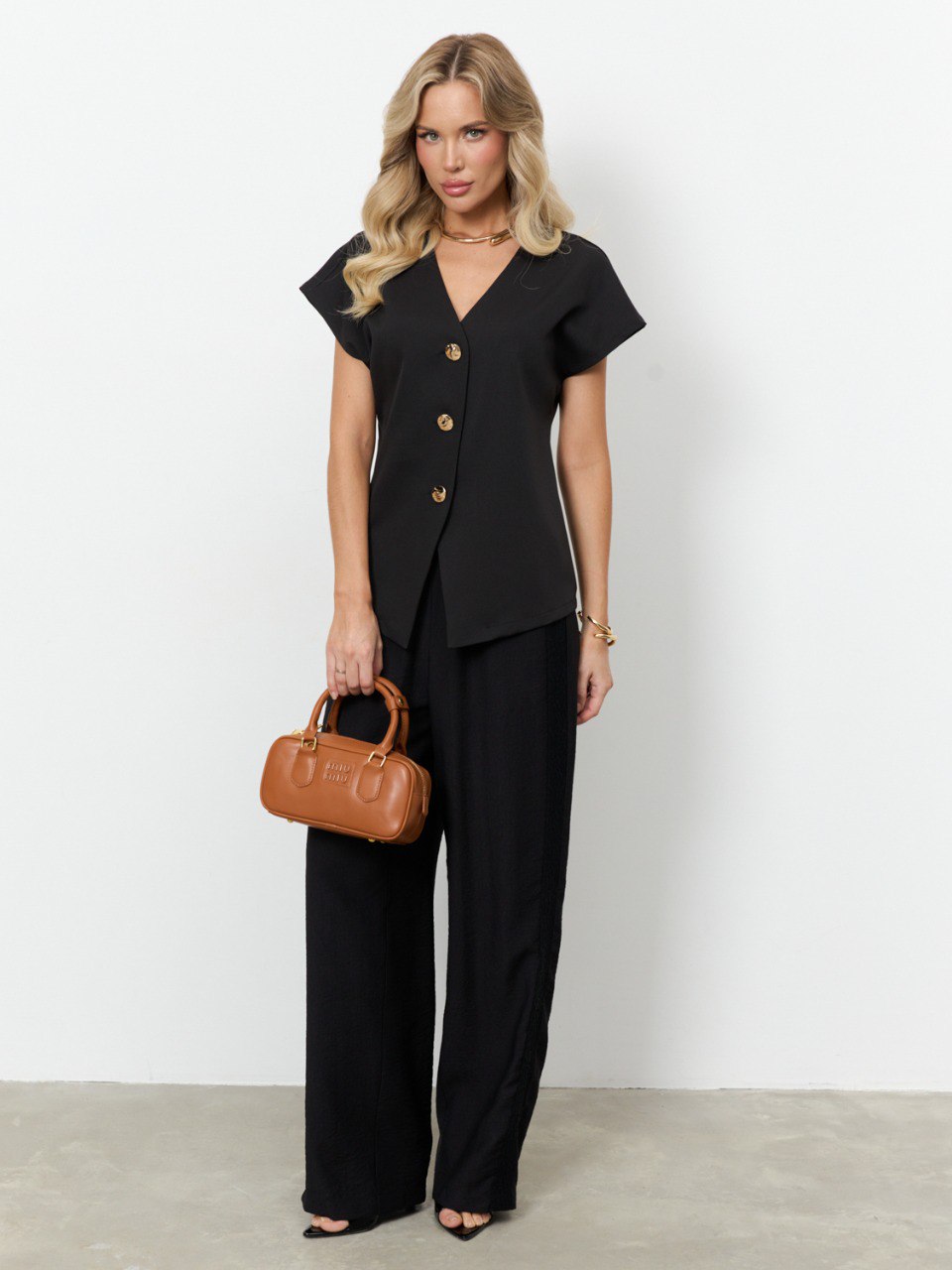 Жакет чёрный с коротким рукавом Jetty(фото5)