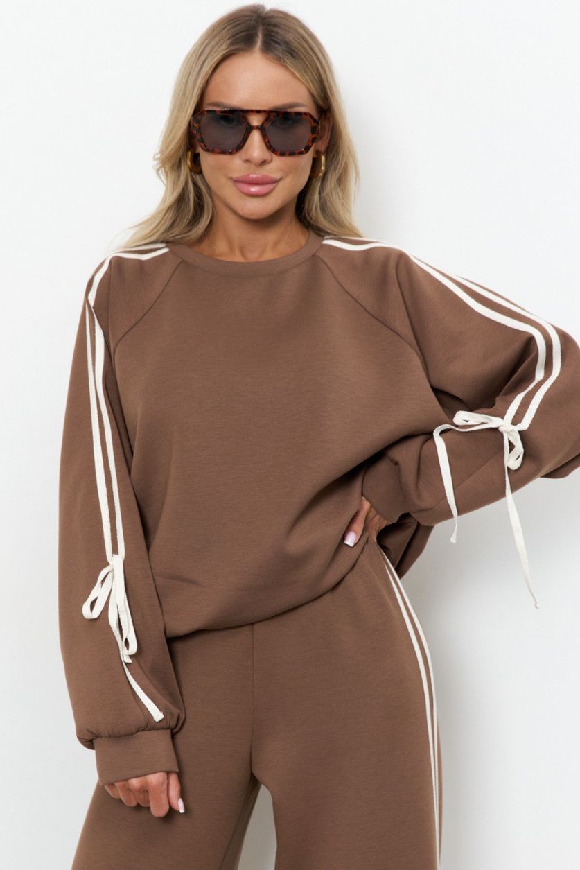 Джемпер трикотажный шоколадного цвета Jetty