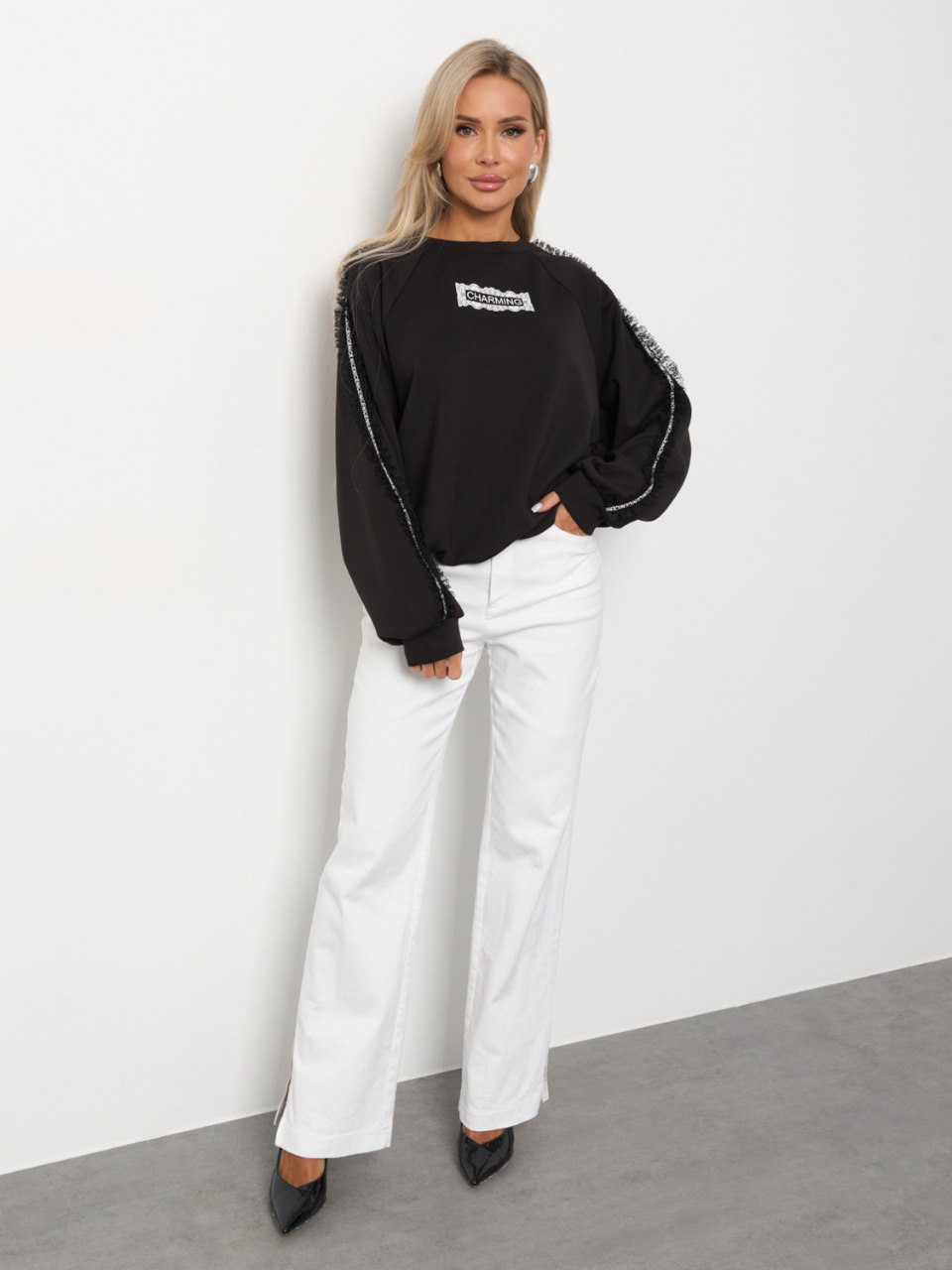 Джемпер трикотажный чёрного цвета Jetty(фото4)