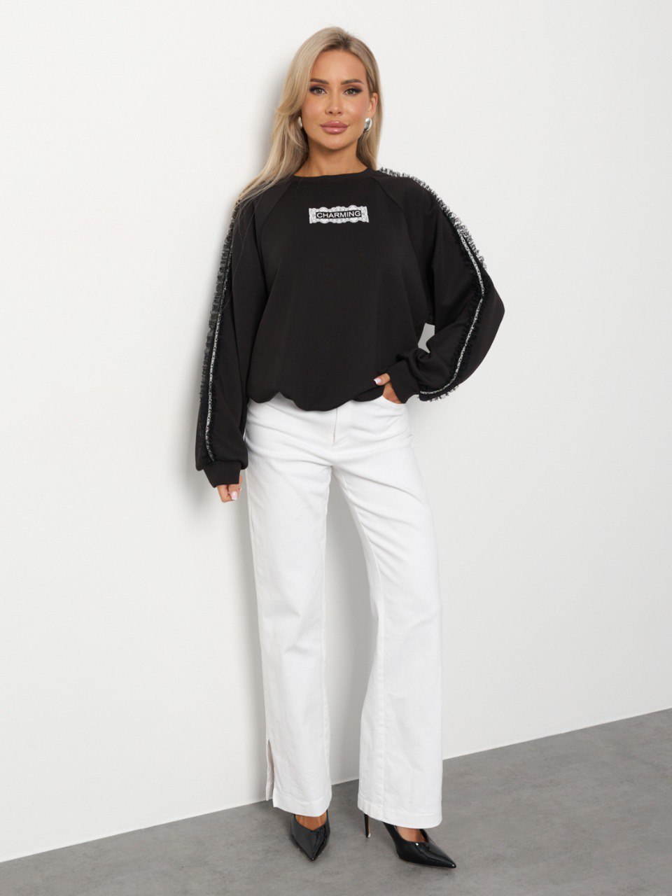 Джемпер трикотажный чёрного цвета Jetty(фото2)