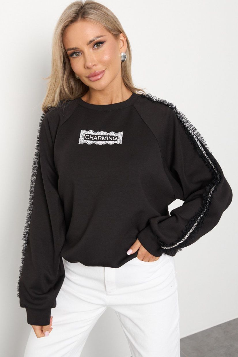 Джемпер трикотажный чёрного цвета Jetty