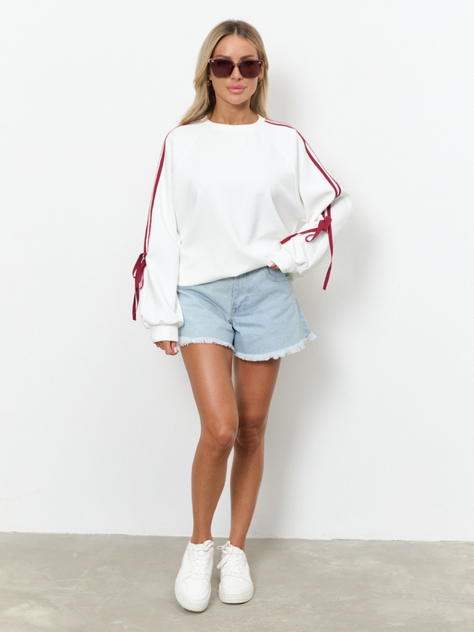 Джемпер трикотажный молочного цвета Jetty(фото2)