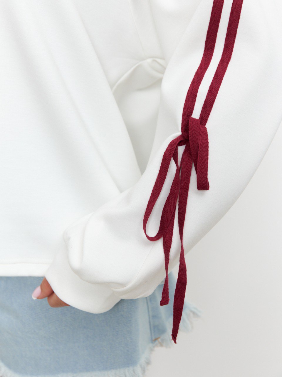 Джемпер трикотажный молочного цвета Jetty(фото7)