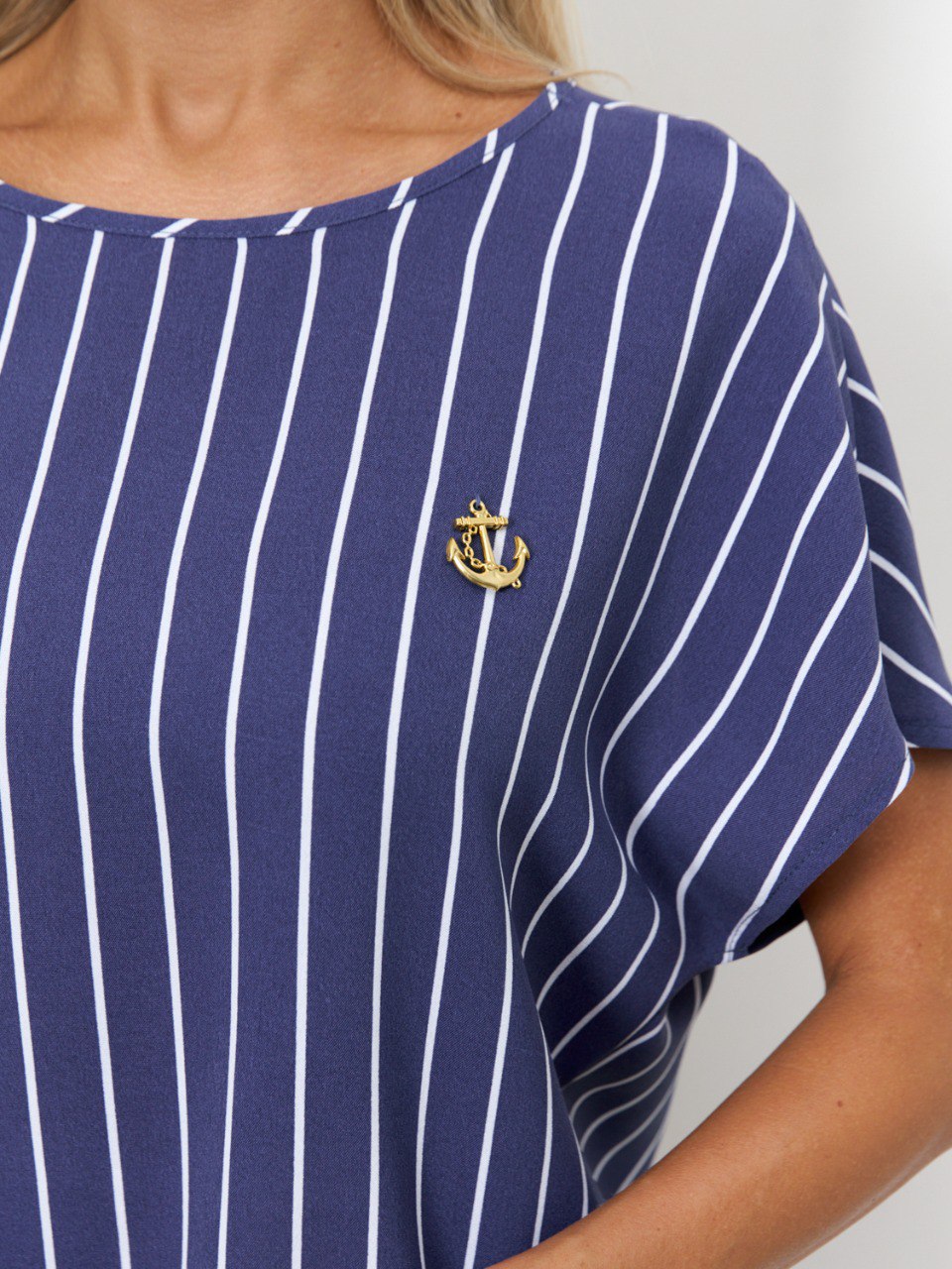 Блузка синяя в полоску Jetty(фото6)