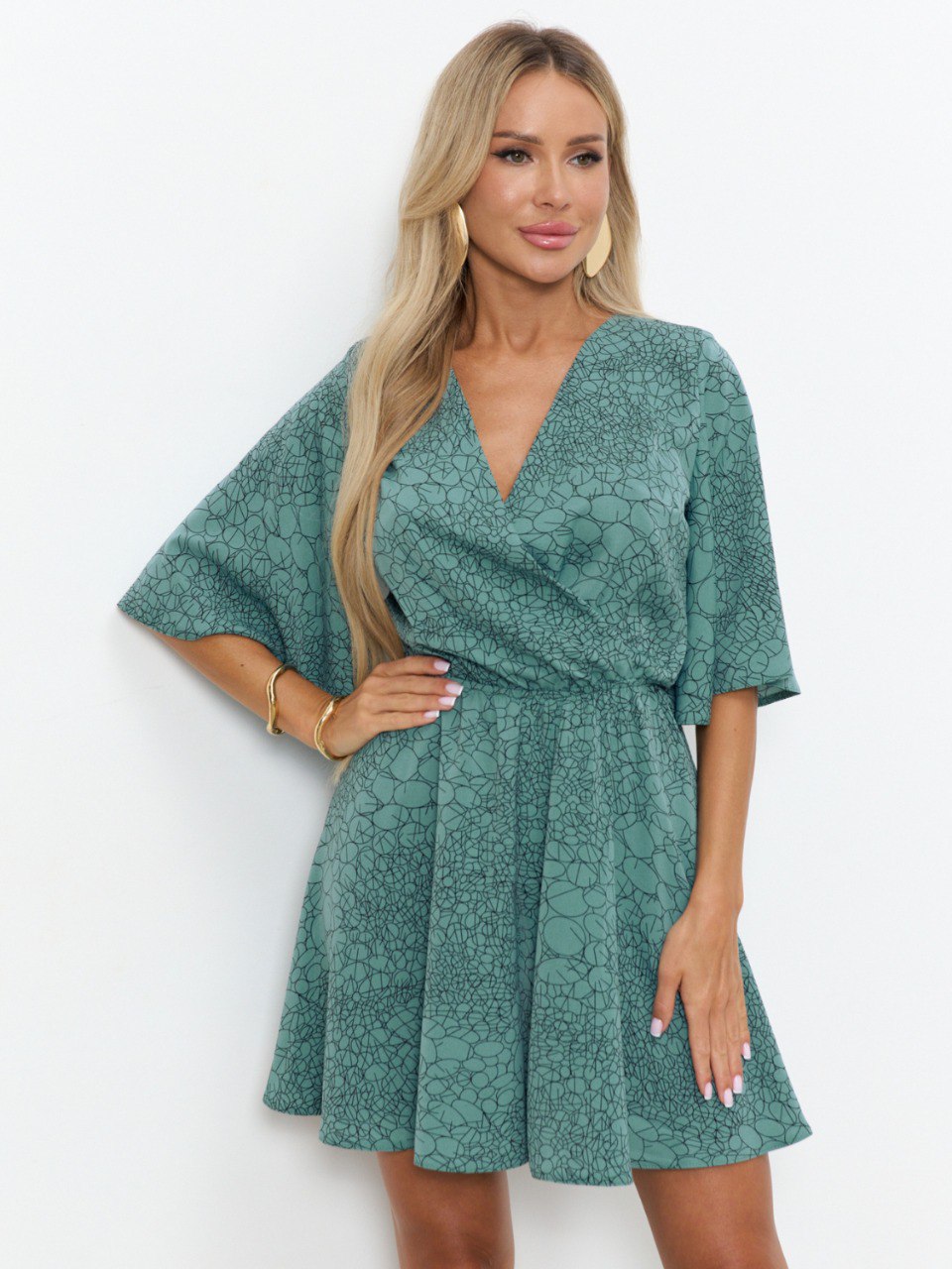 Комбинезон бирюзовый с юбкой-шортами Jetty(фото3)