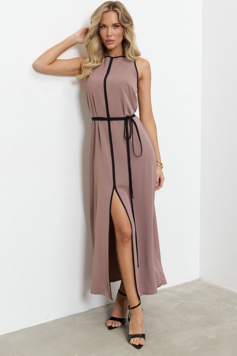 Платье макси розовое с принтом Jetty