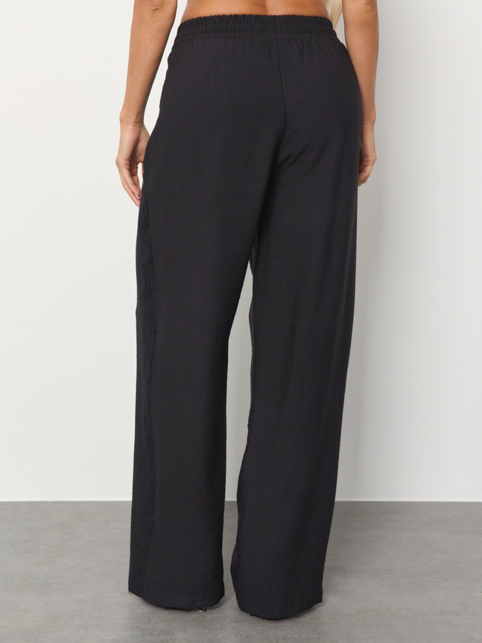 Брюки широкие чёрные Jetty(фото6)
