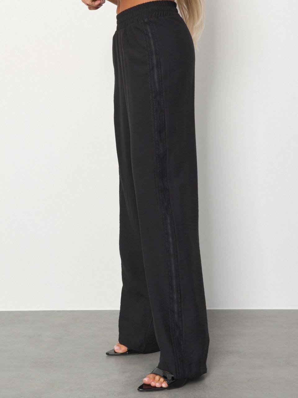 Брюки широкие чёрные Jetty(фото5)