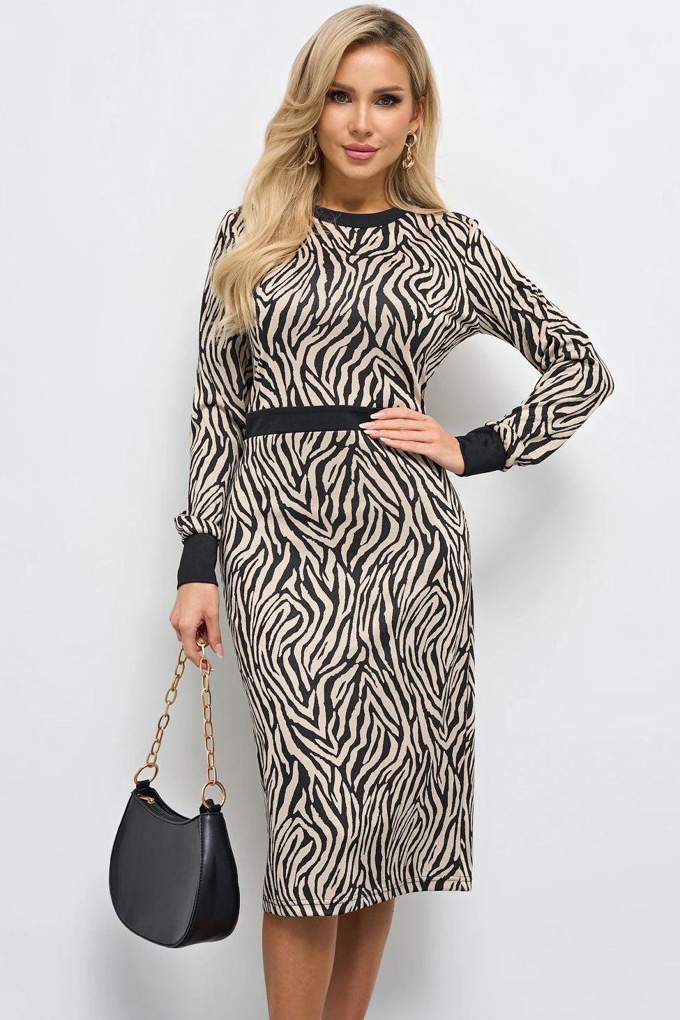 Платье трикотажное с принтом Jetty