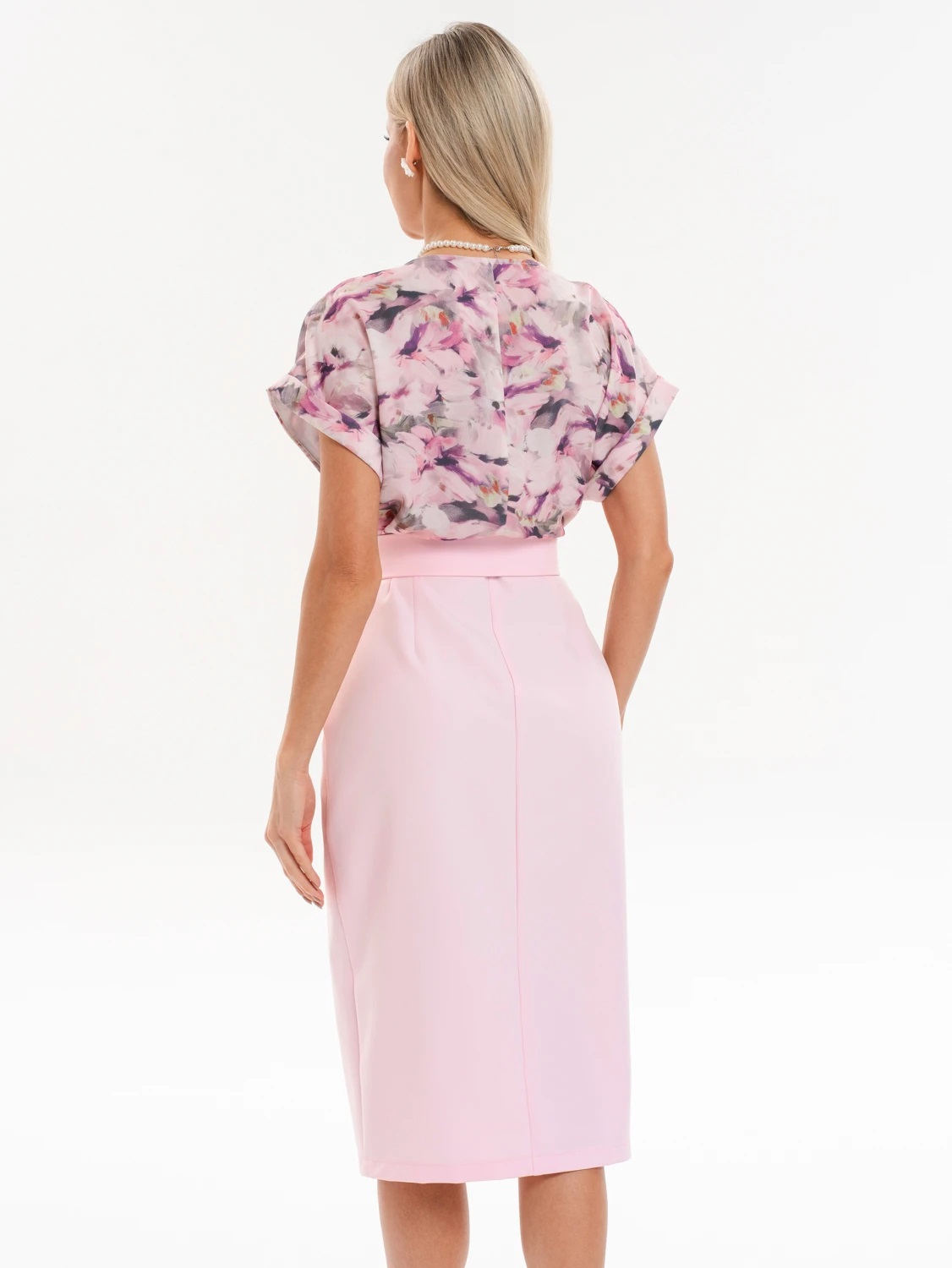 Платье розовое с поясом Jetty(фото7)