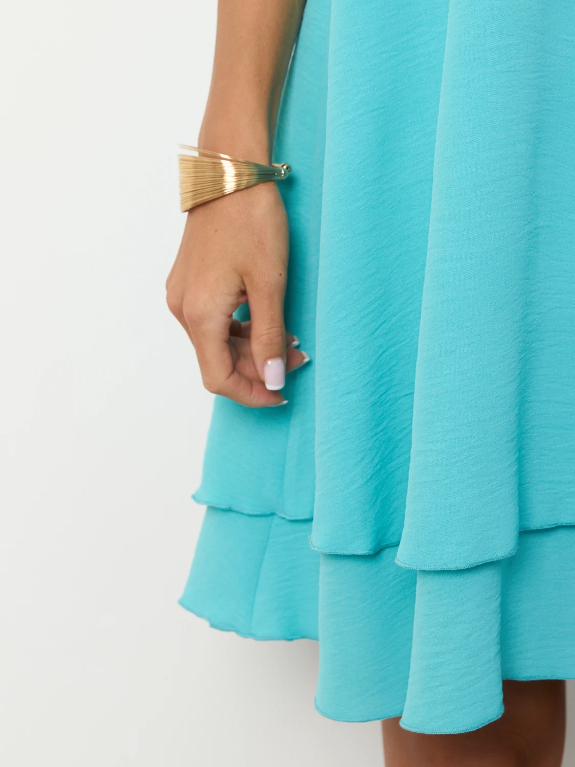 Платье короткое ярко-бирюзовое Jetty(фото5)