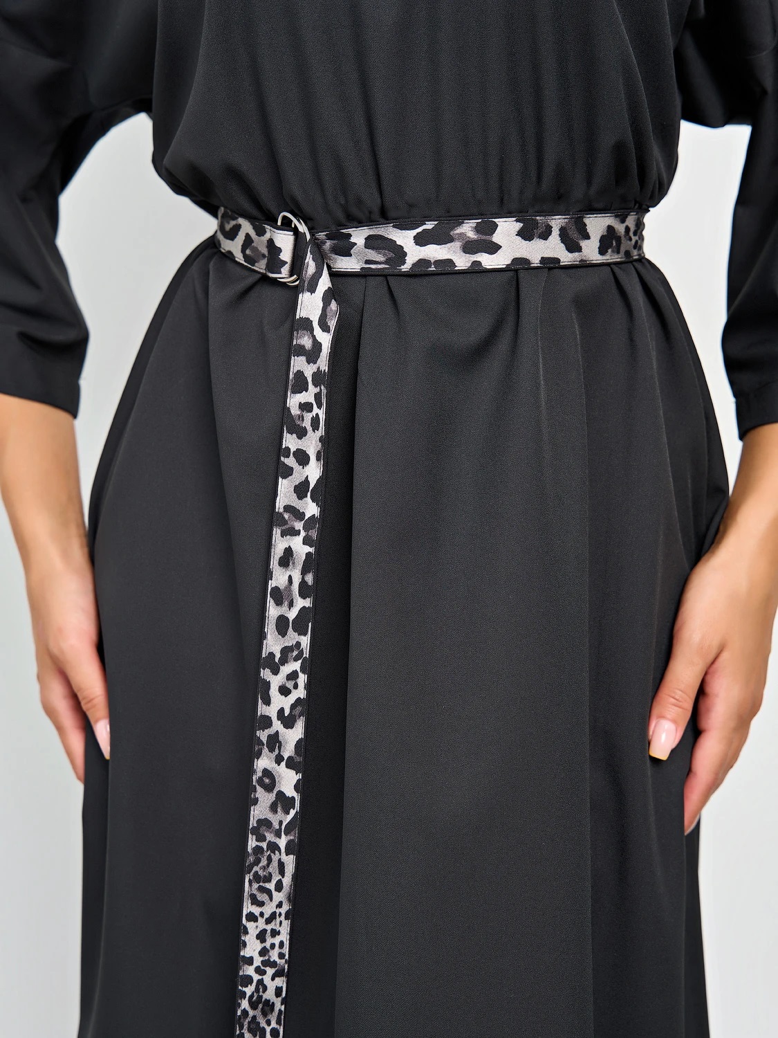 Платье чёрное с карманами Jetty(фото5)