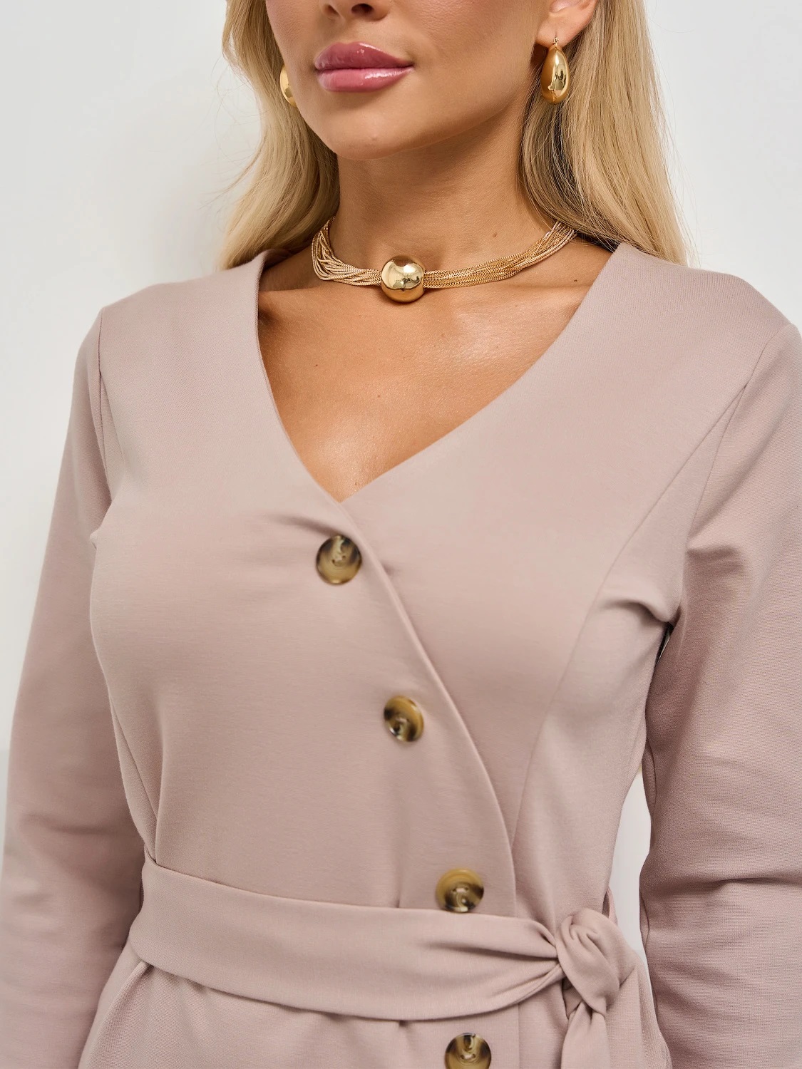 Платье трикотажное с поясом Jetty(фото3)