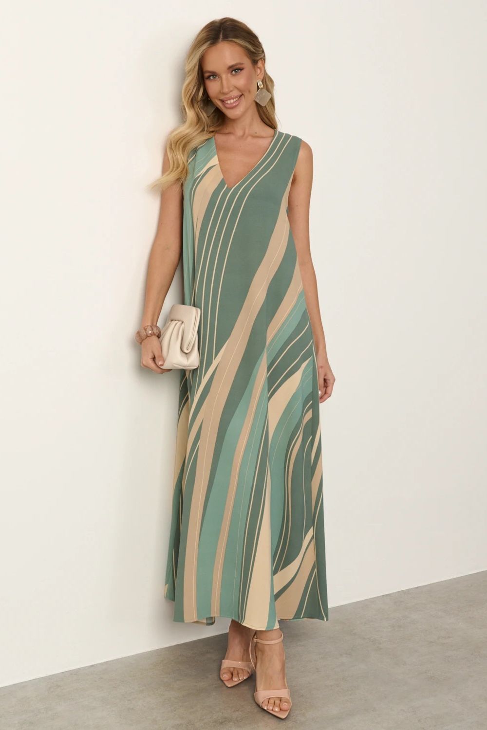 Платье макси с принтом Jetty