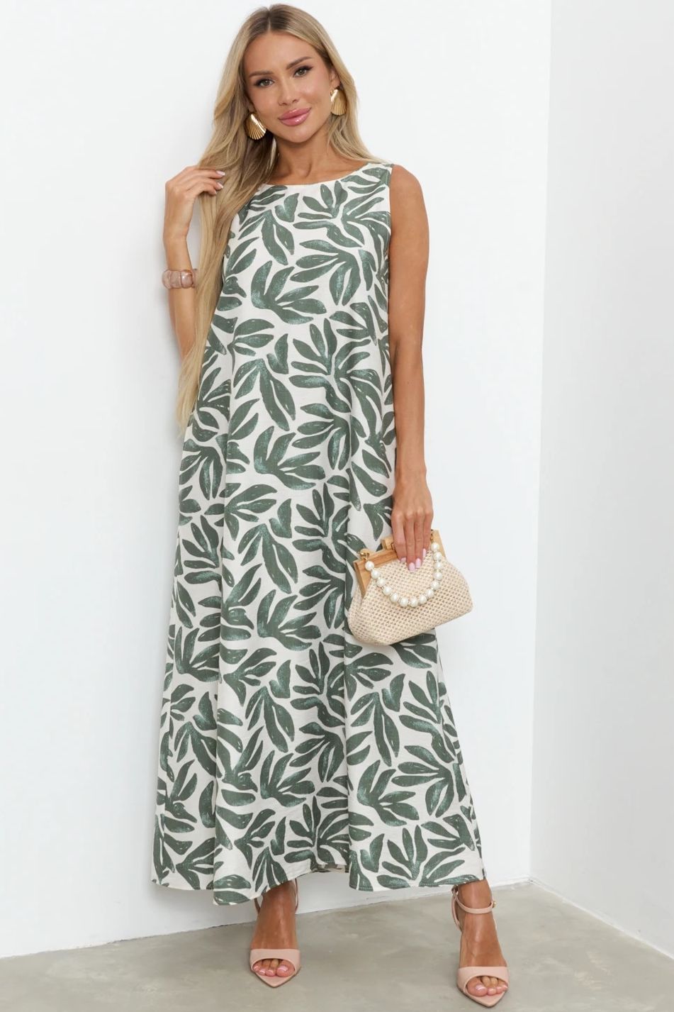 Платье макси с принтом Jetty