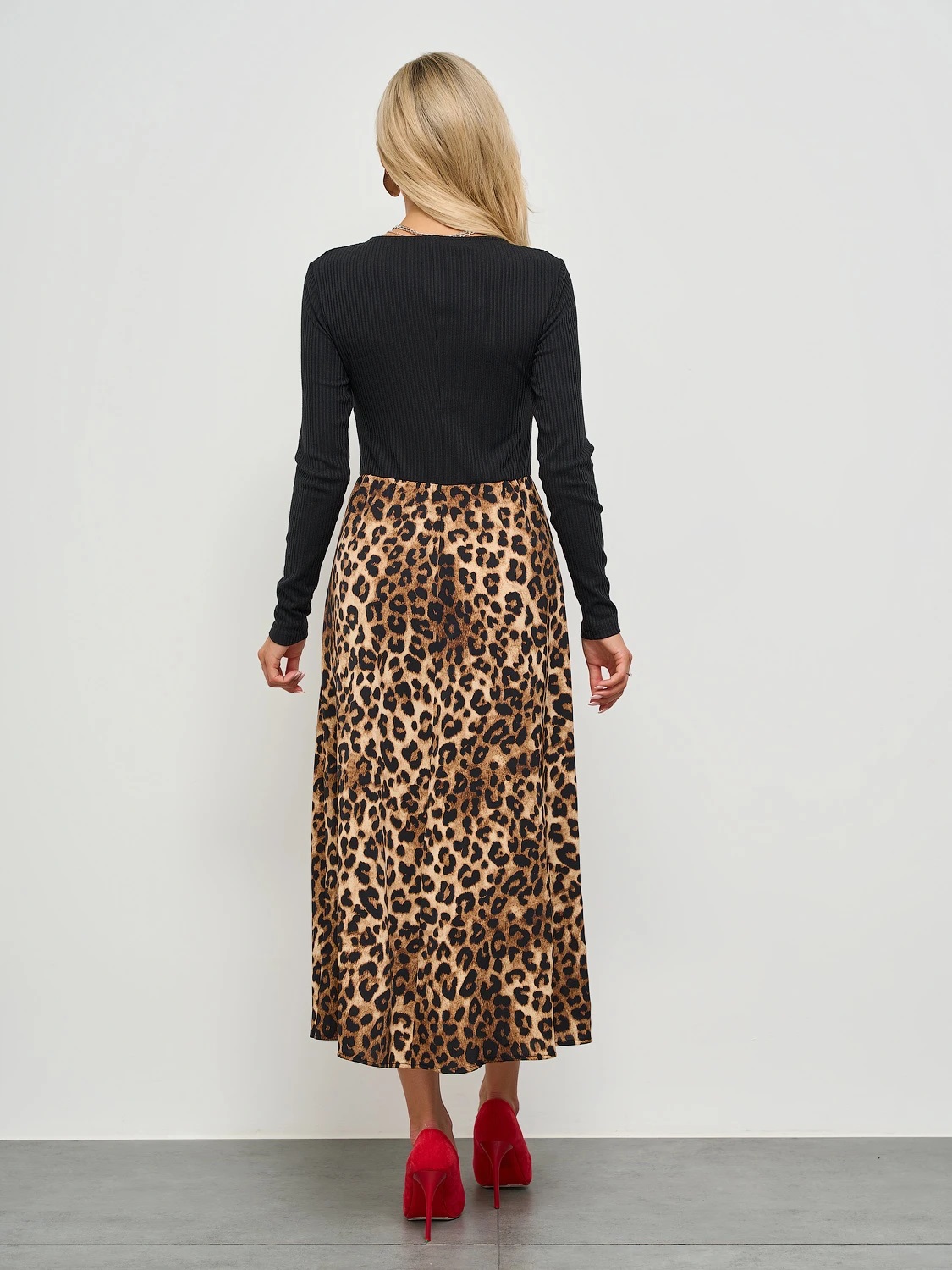 Платье длинное комбинированное Jetty(фото10)