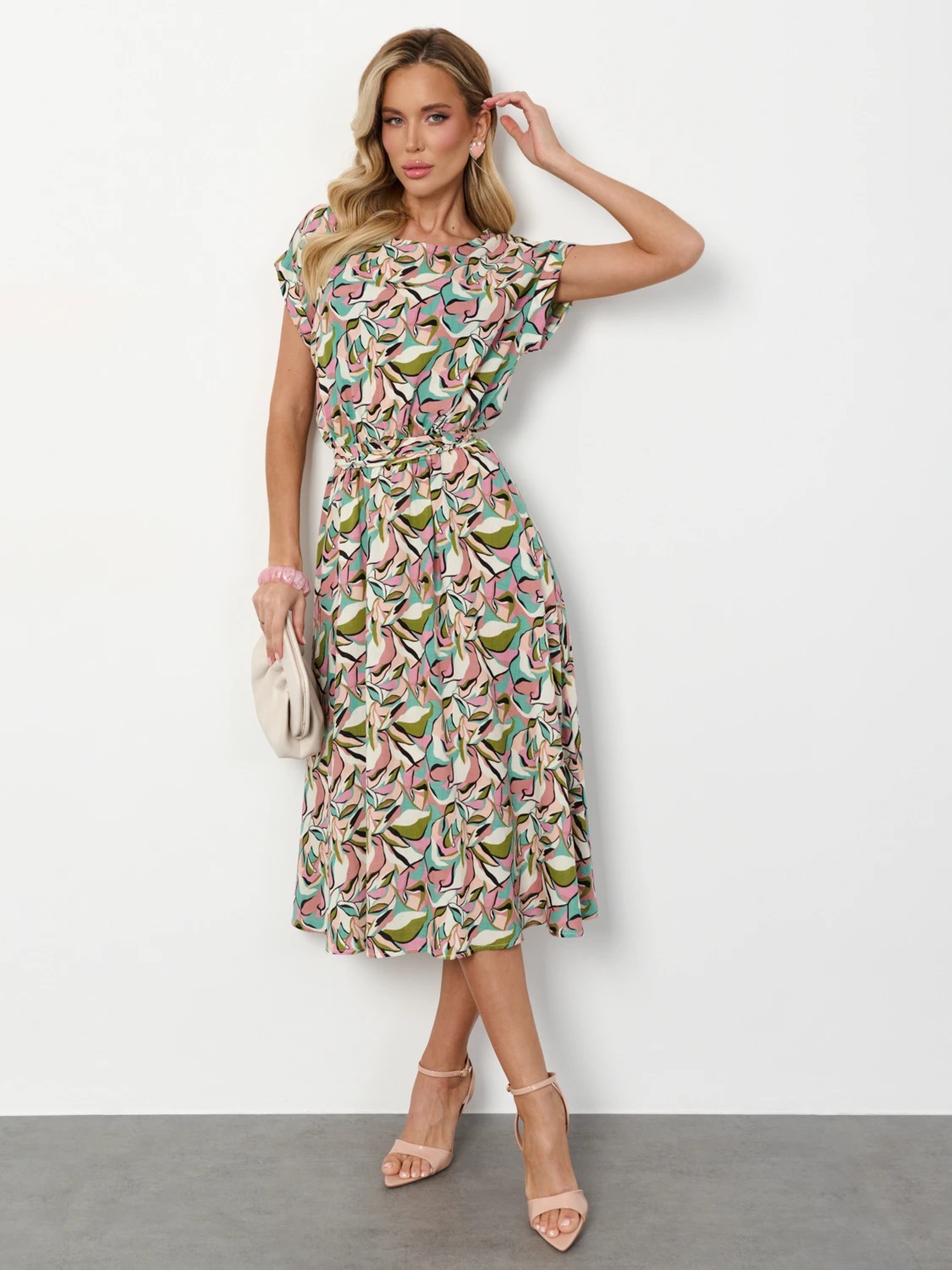 Платье миди разноцветное из хлопка Jetty(фото7)