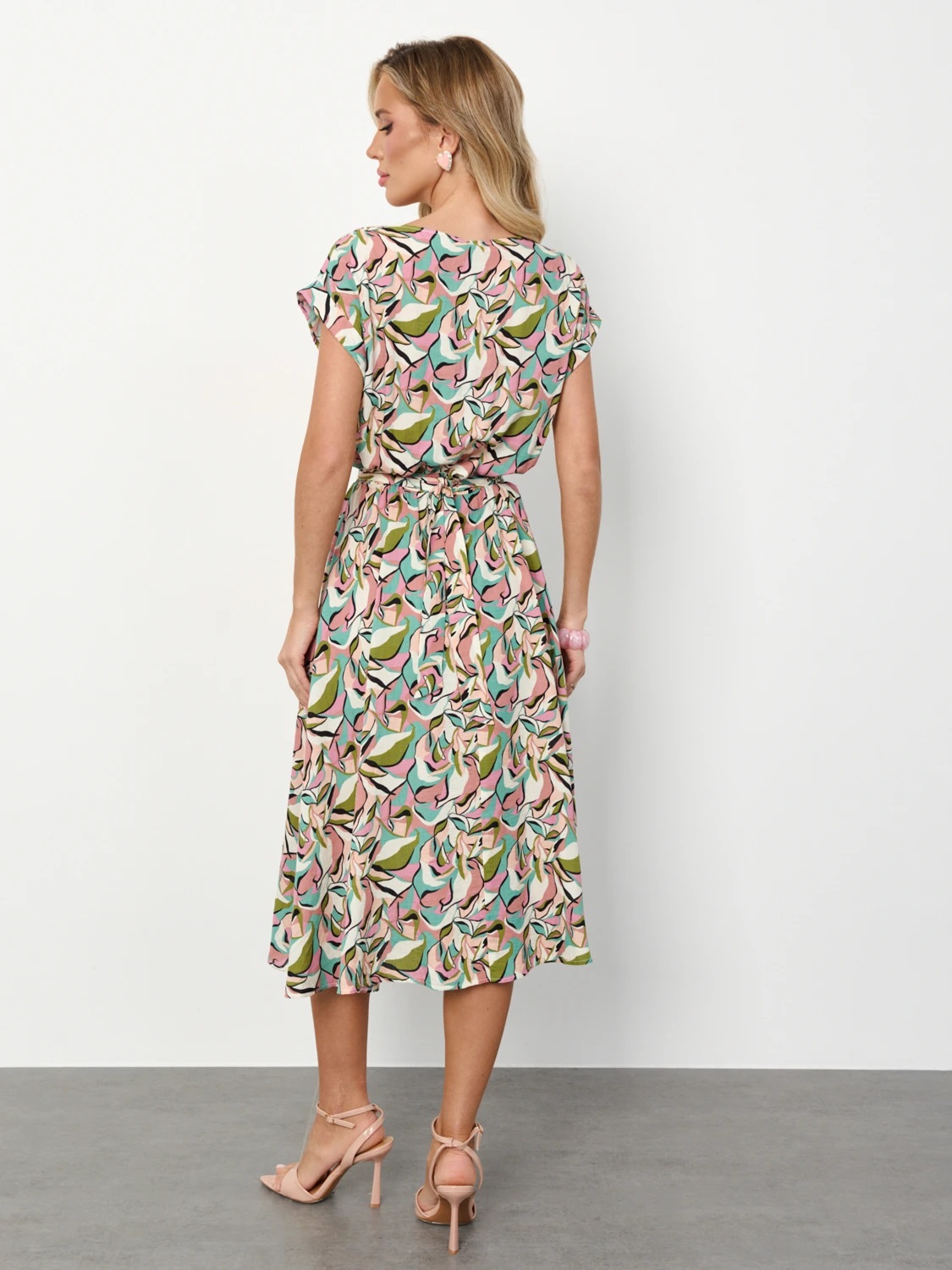 Платье миди разноцветное из хлопка Jetty(фото6)