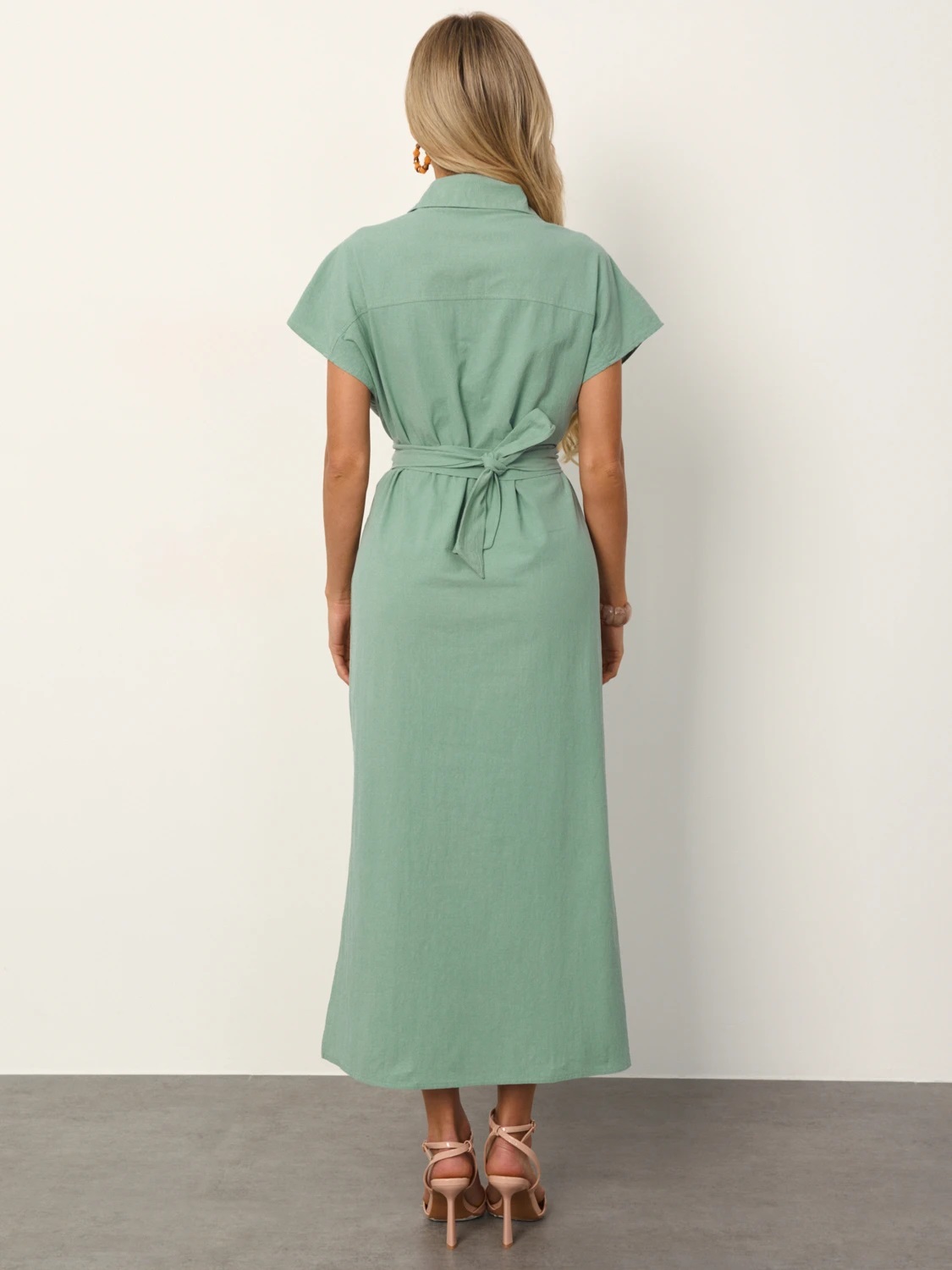 Платье в стиле сафари из хлопка Jetty(фото4)