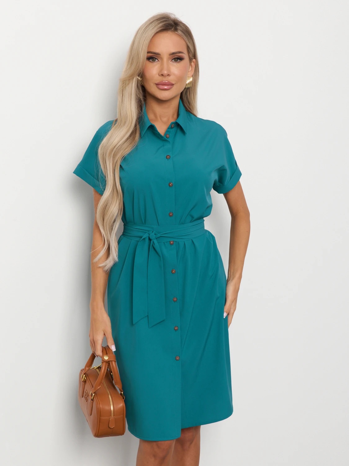 Платье-рубашка с поясом Jetty(фото3)