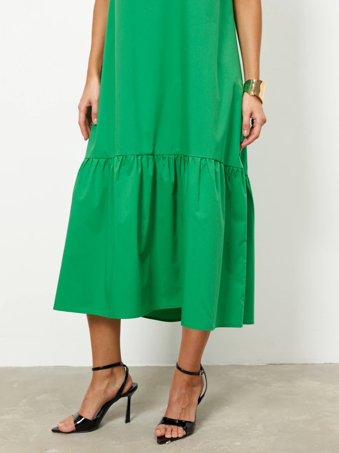 Платье без рукавов зелёного цвета Jetty(фото5)