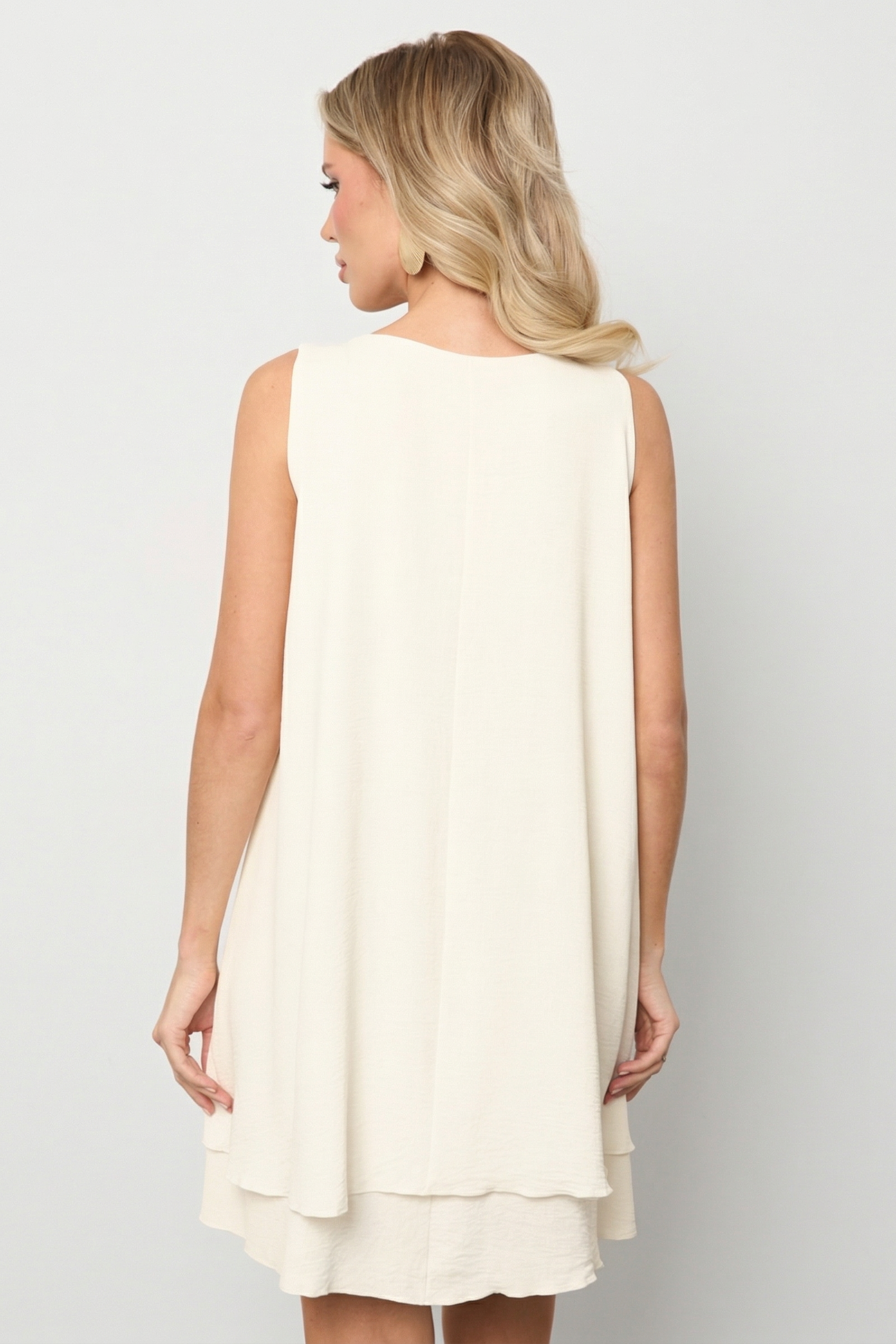 Платье короткое молочного цвета Jetty(фото9)