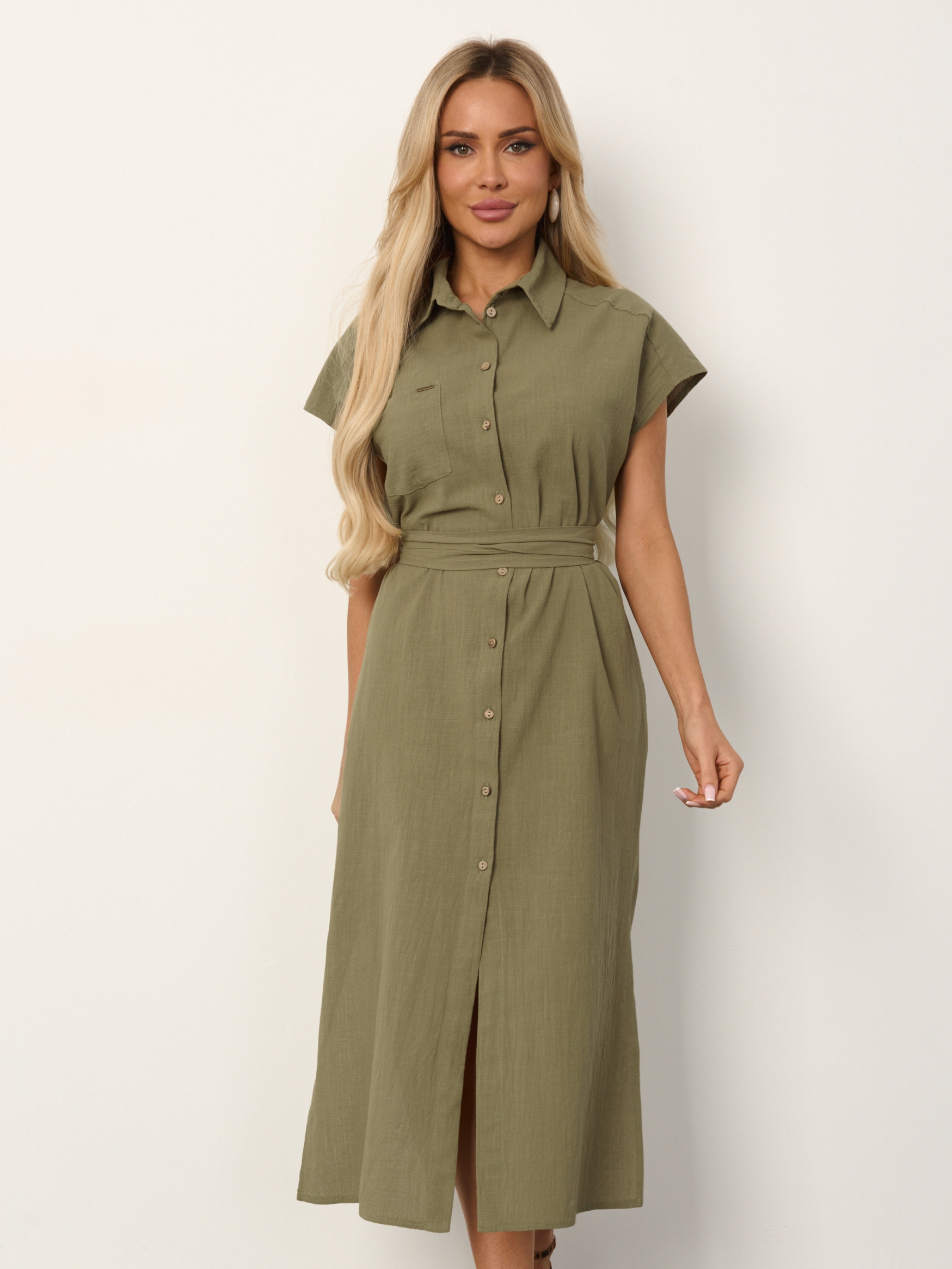 Платье в стиле сафари из хлопка Jetty(фото2)