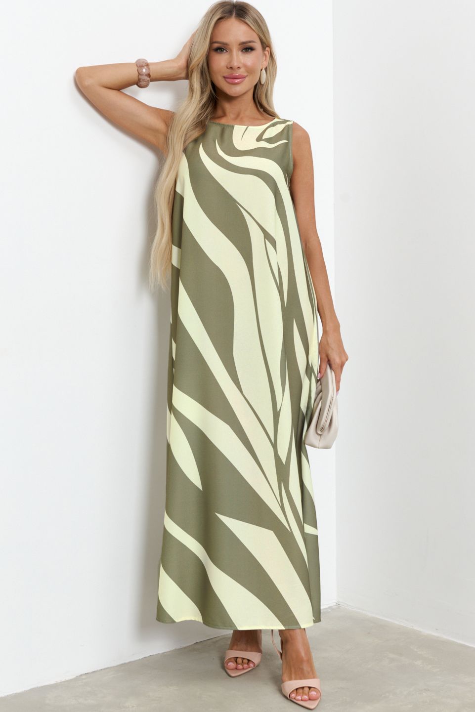 Платье макси с принтом Jetty