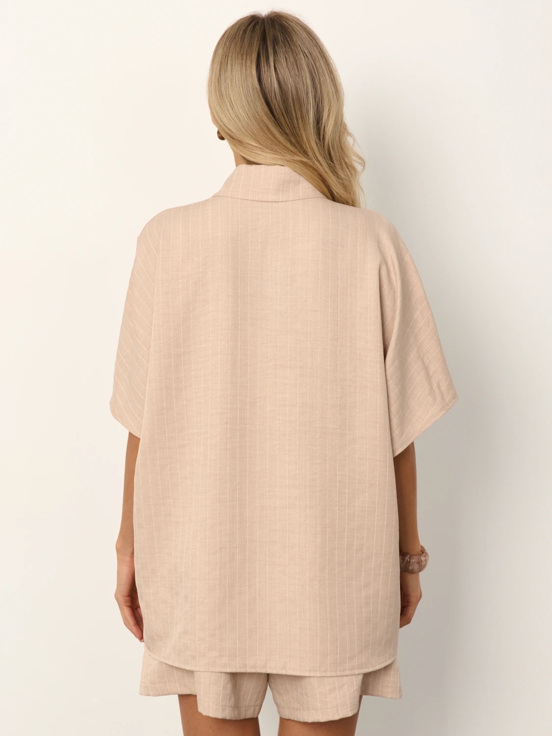 Рубашка бежевая в полоску Jetty(фото8)