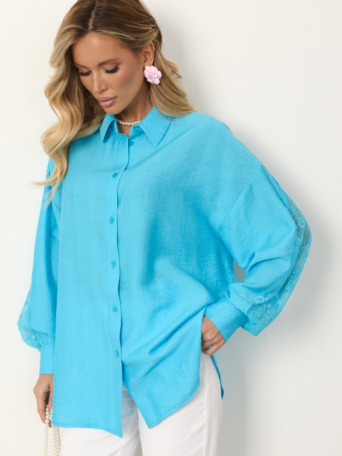 Рубашка голубая с длинными рукавами Jetty(фото5)