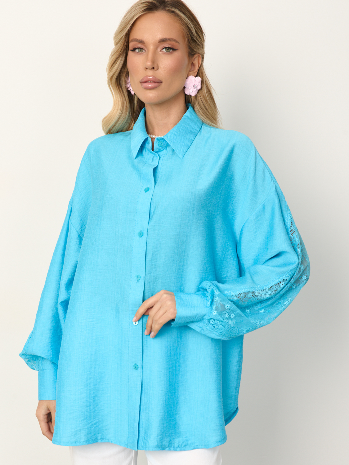 Рубашка голубая с длинными рукавами Jetty(фото10)