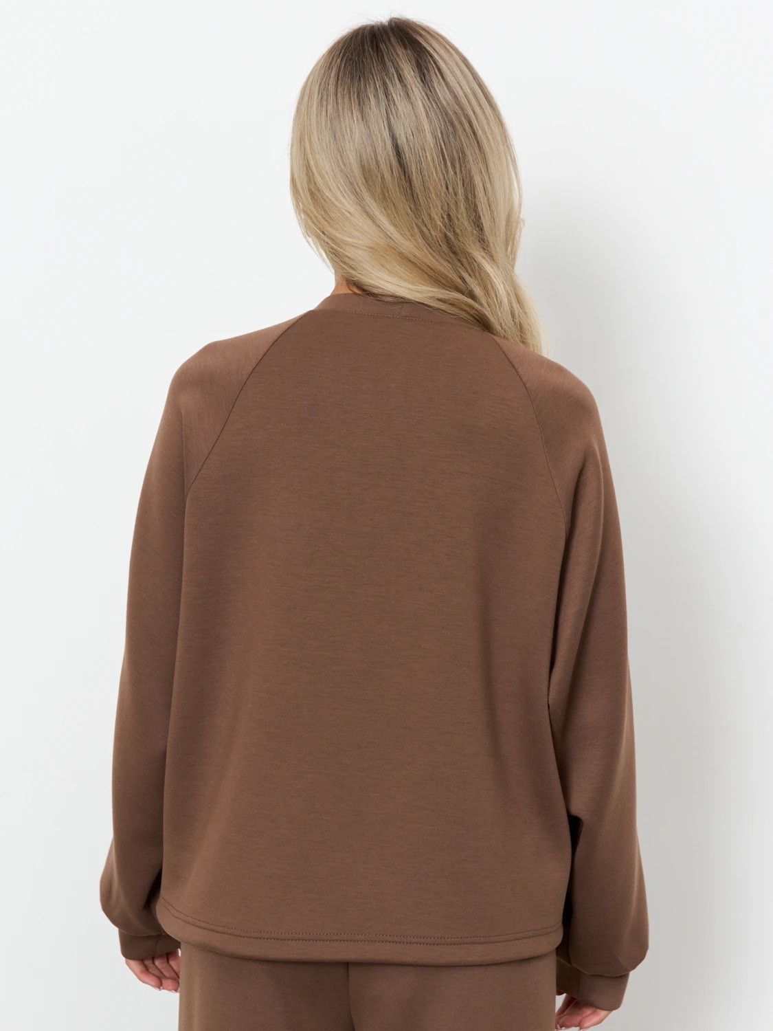 Джемпер трикотажный шоколадного цвета Jetty(фото6)