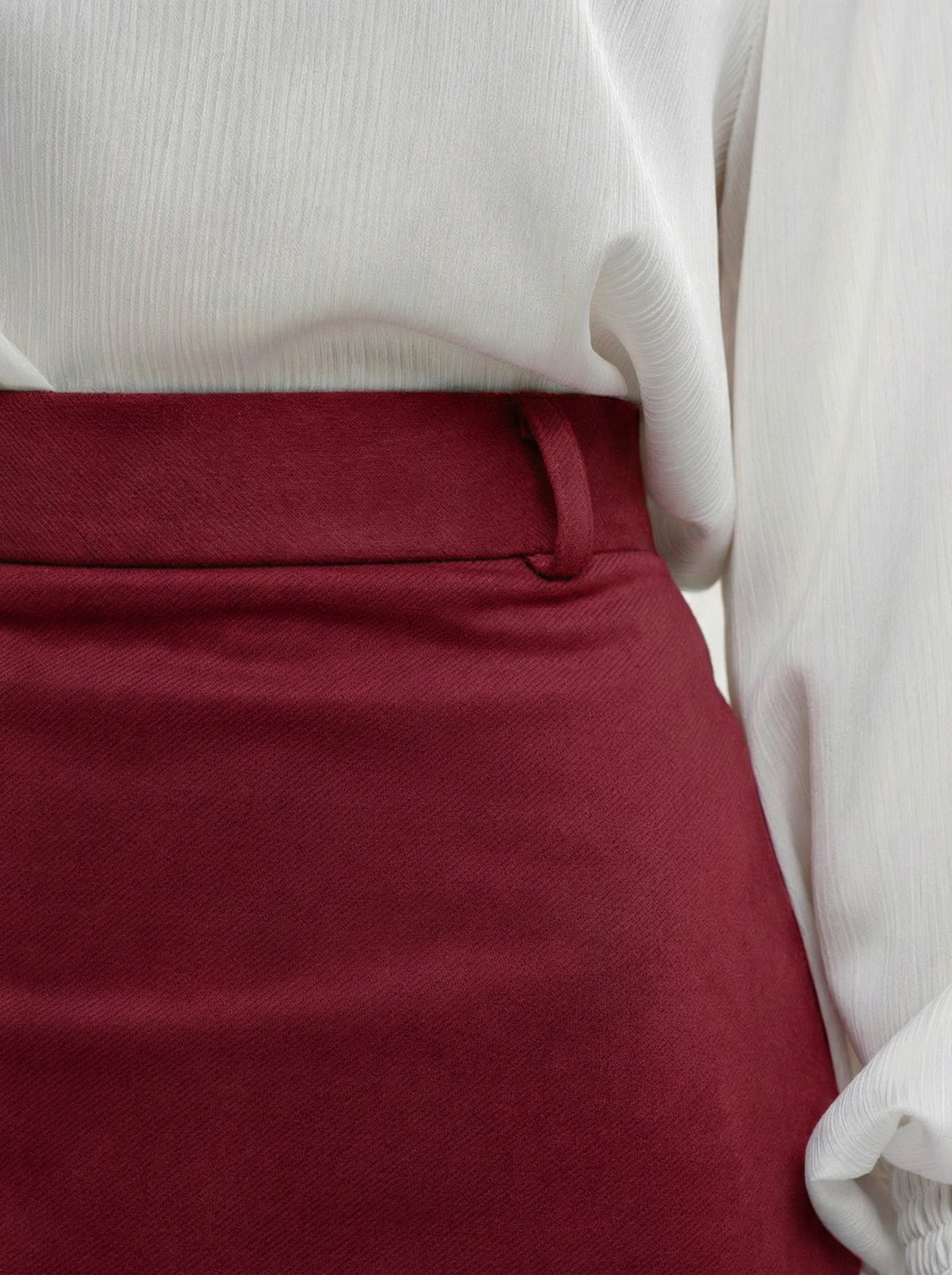 Юбка вельветовая бордового цвета Jetty(фото5)