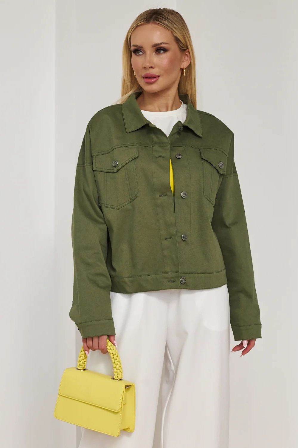 Куртка джинсовая цвета хаки Jetty(фото6)