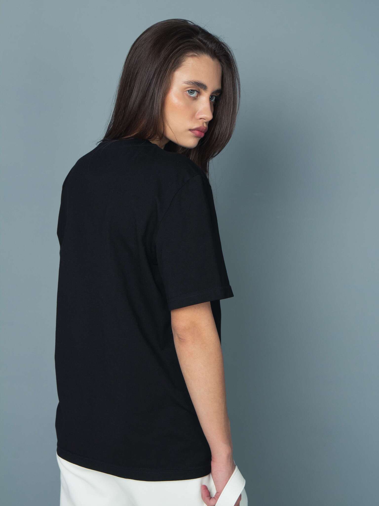 Футболка женская с принтом чёрная Kosmos(фото8)