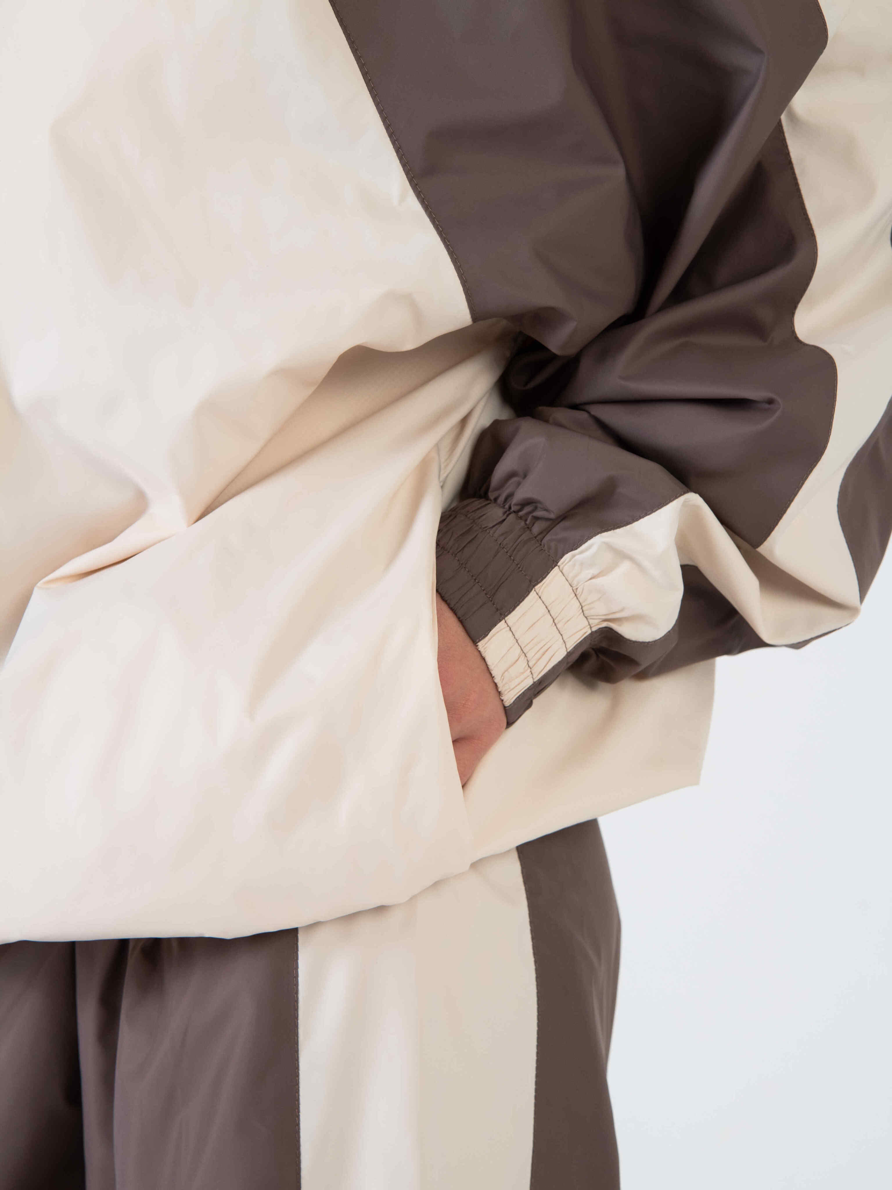 Олимпийка бежевая из премиальной курточной ткани Kosmos(фото5)