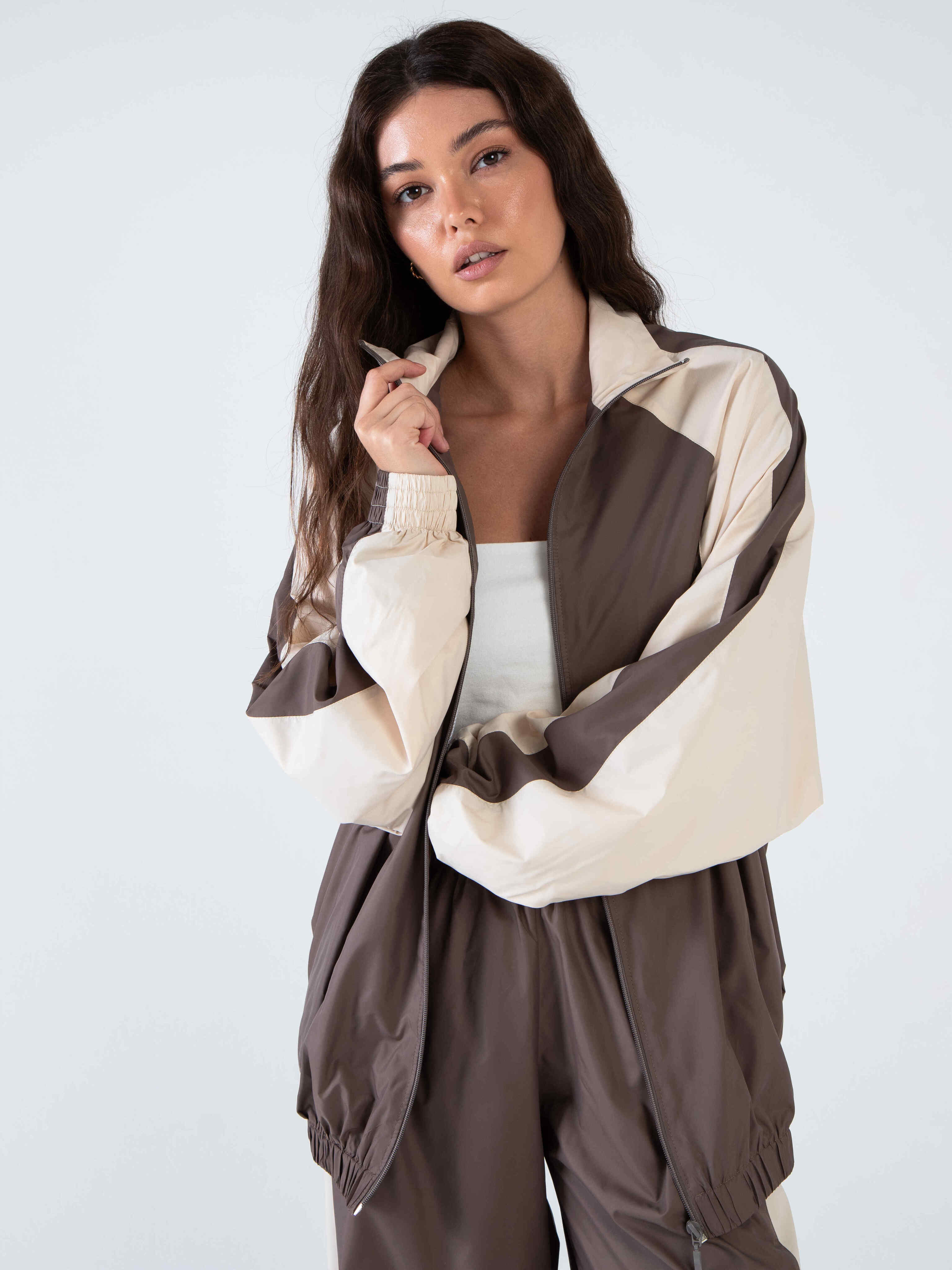 Олимпийка коричневая из премиальной курточной ткани Kosmos(фото6)